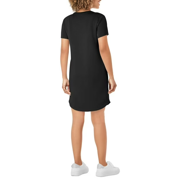 Member’s Mark Women’s Sandwash Short Sleeve Mini Dress Size M Black