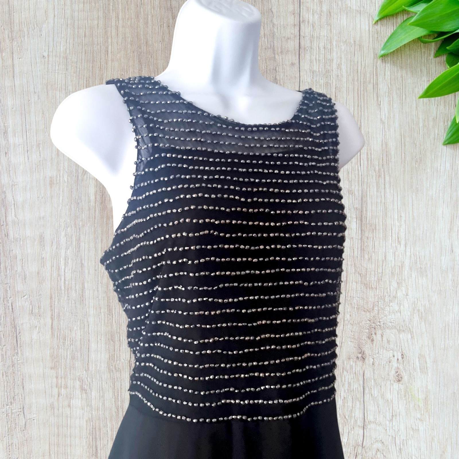 Coast Black Embellished Skater Dress New BNWT Lizzie Party Cocktail Knee UK 14