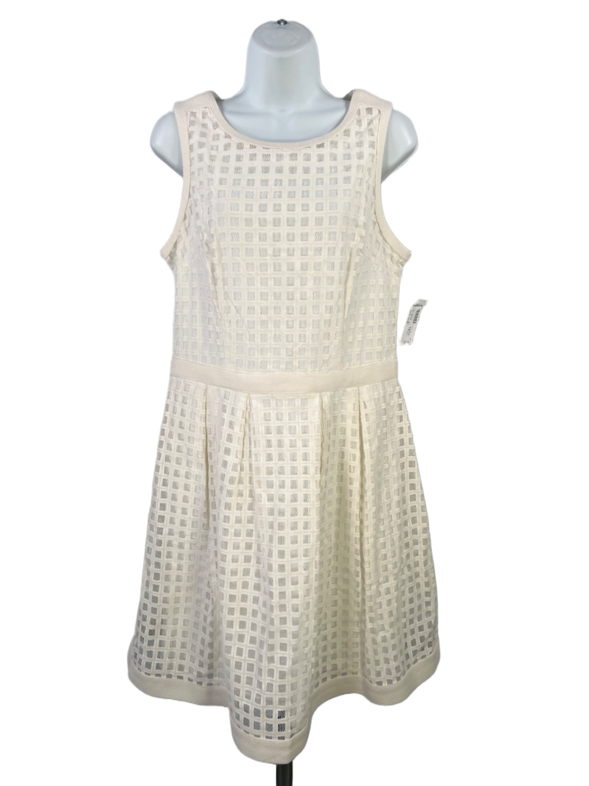 Dressbarn Women’s Ivory/White Sleeveless A-Line Dress – 12