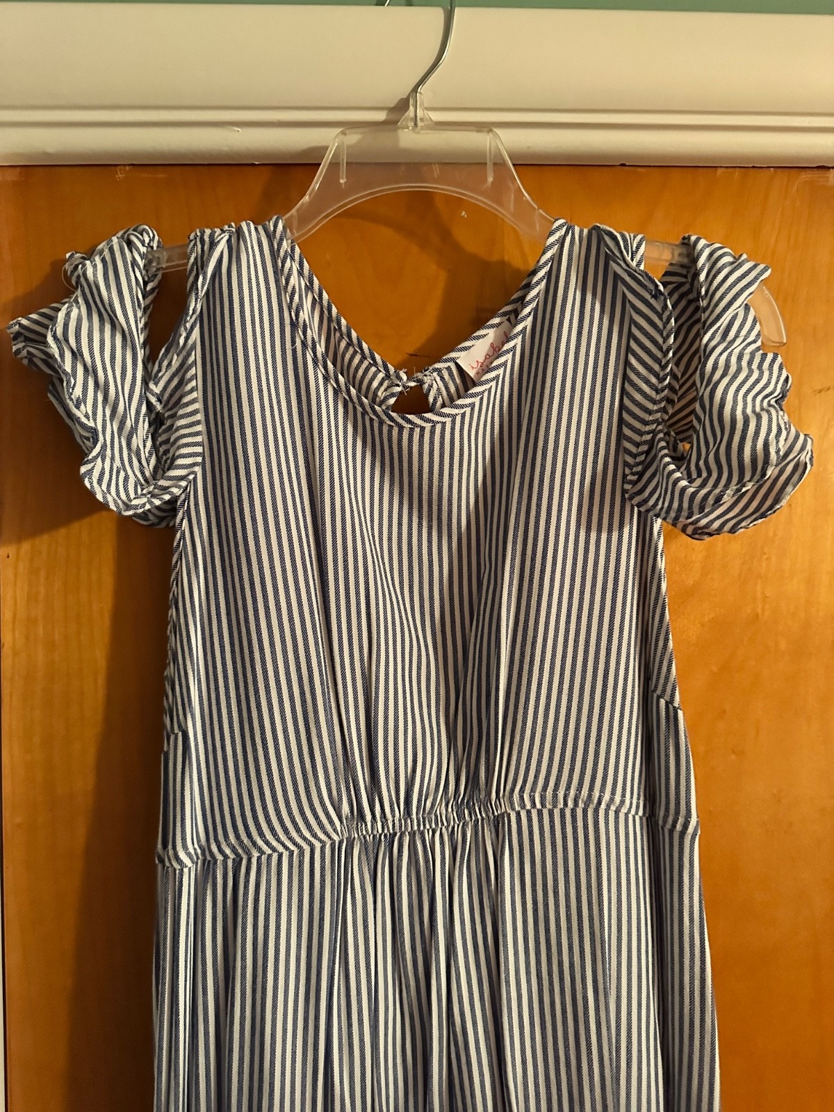 isabel maternity dress – excellent, worn once- blue and white stripes