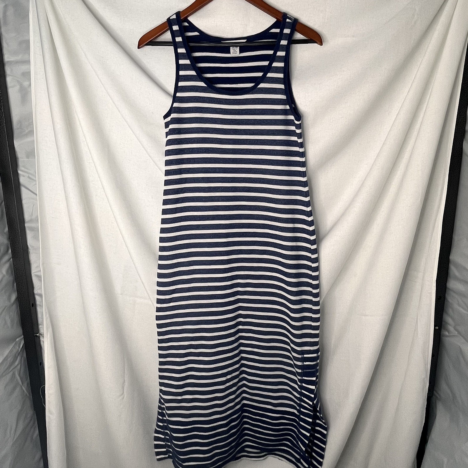 Tommy Bahama Villa Lines Midi Dress Blue White Stripes Size XS