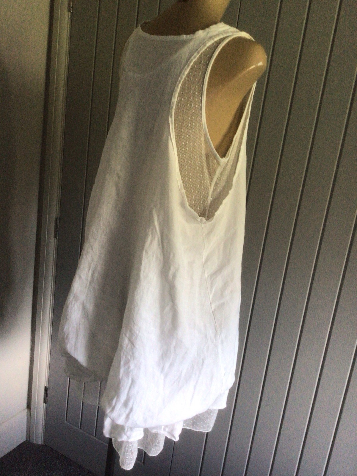 Made In Italy Ladies Lagenlook Cotton Balloon Dress UK14/16 Beach Relaxed Casual