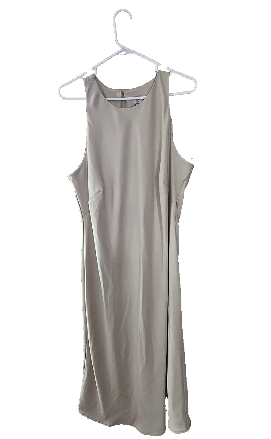 A New Day Beige Sleeveless Summer Beach Casual Maxi Dress Womans Size 2XL
