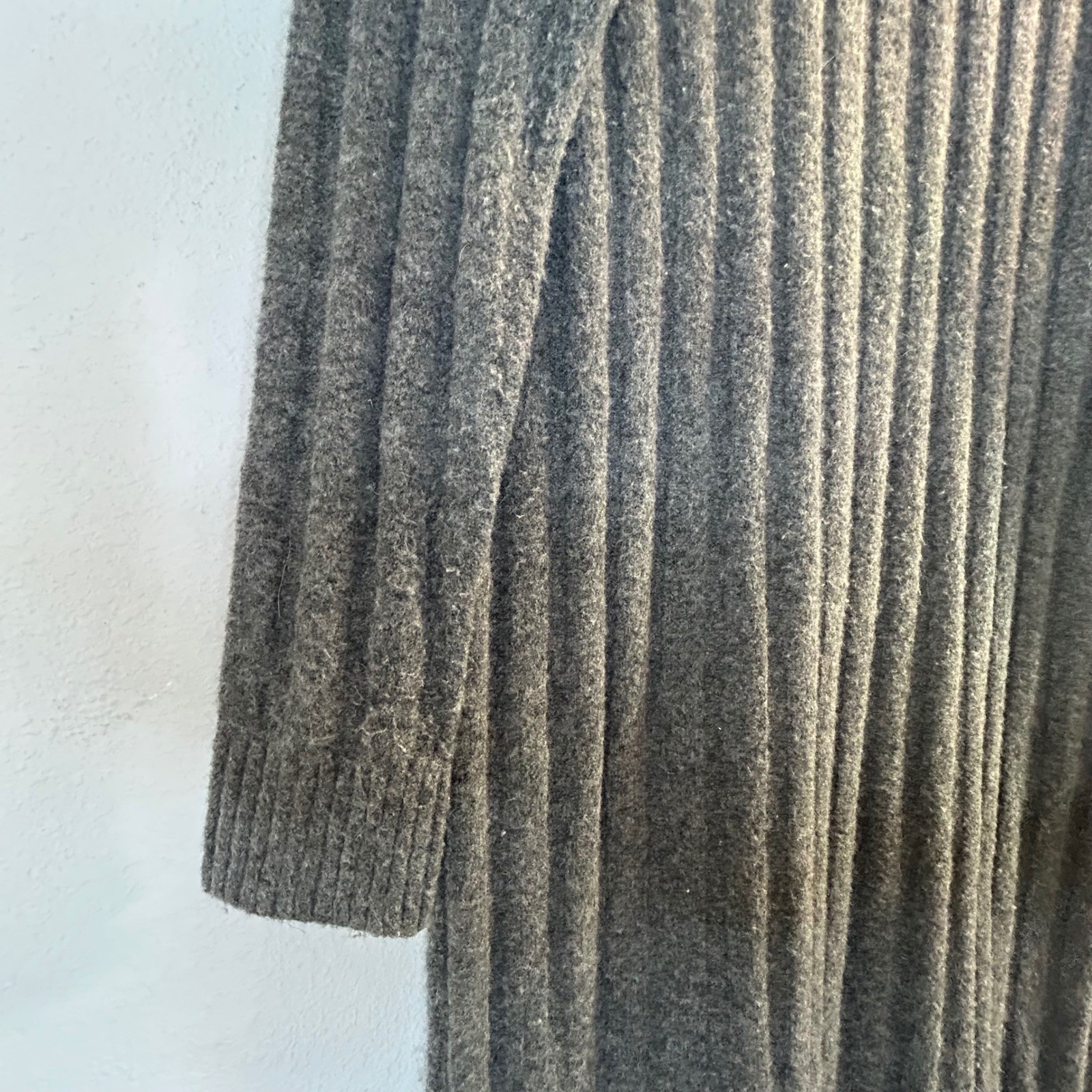 LOFT Gray Ribbed Turtleneck Long Sleeve Maxi Sweater Dress Women’s XS/S
