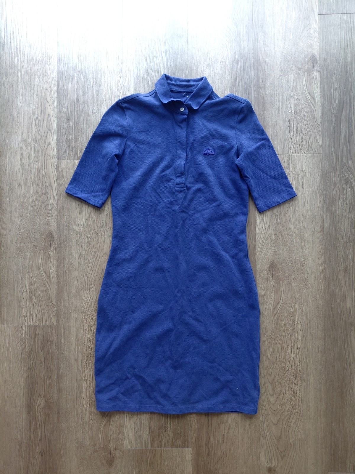 Lacoste Women’s Piqué Knit Polo Mini Dress | Navy Blue | Classic Tennis Style XS