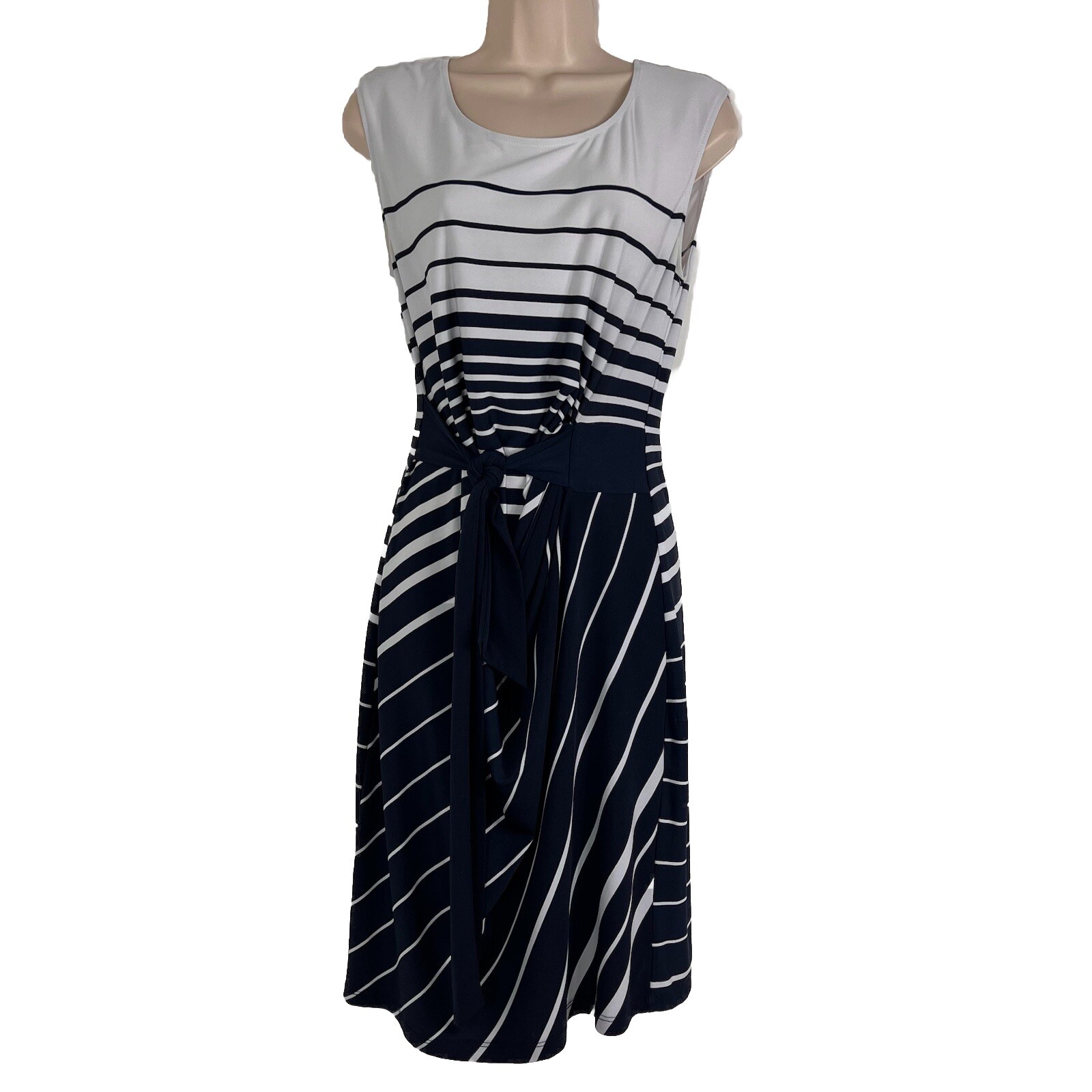 Motherhood Maternity Sheath Dress Women’s Medium Sleeveless Knee Length Striped