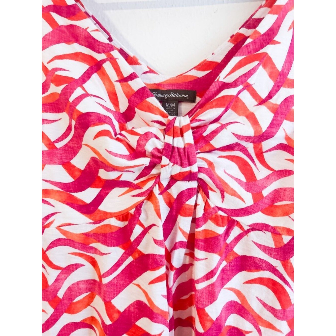 Tommy Bahama Sleeveless Multicolor Tank Dress 100% Cotton Resort-wear SZ M