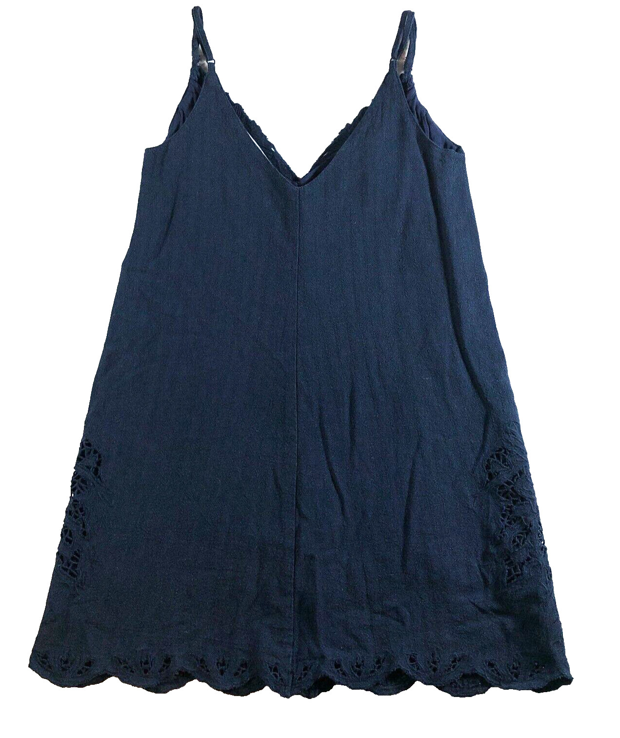 ASTR the Label Womens Linen Blend Marlena Slip Dress Size XS Blue Eyelet Lined