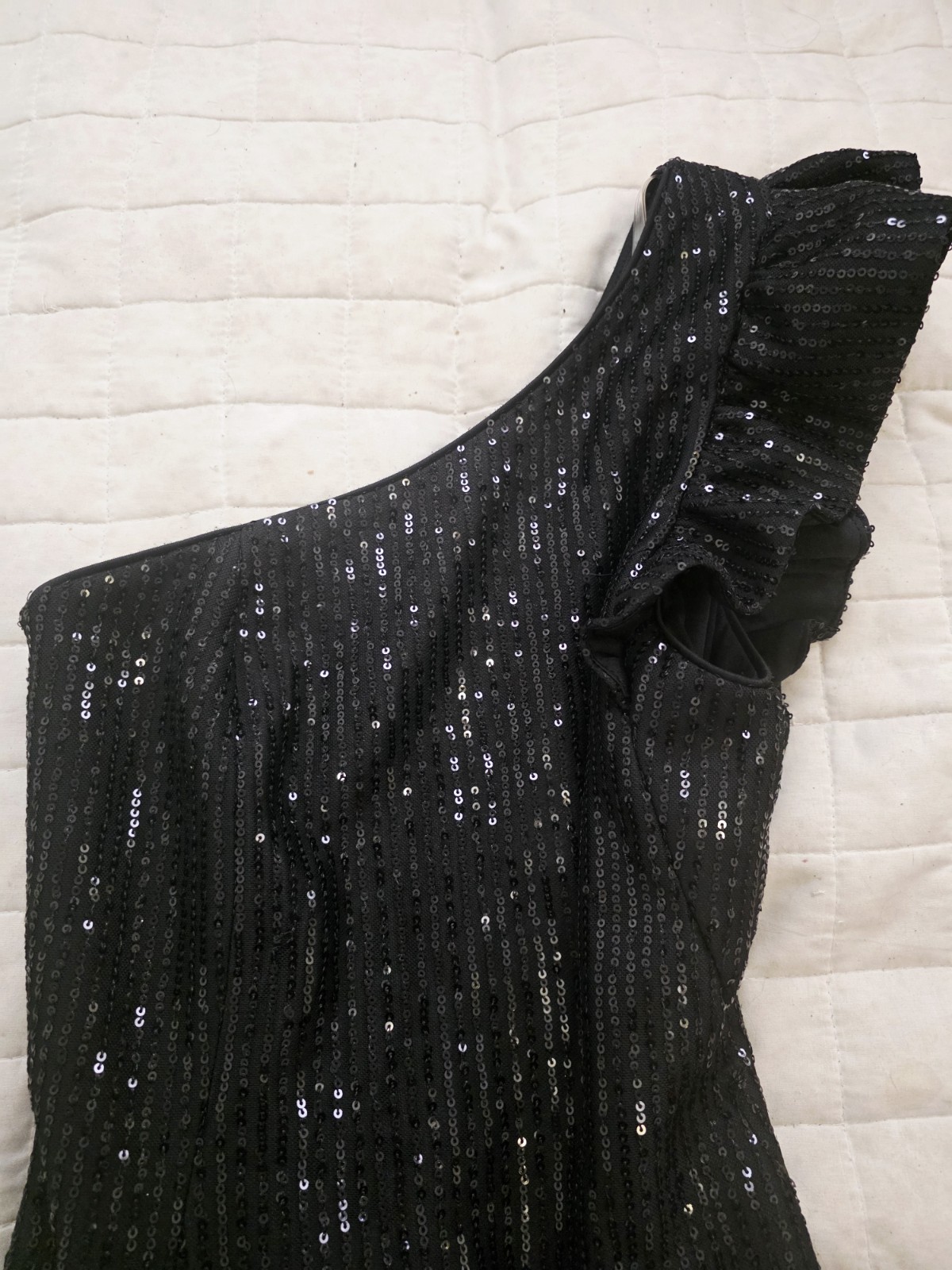 Cute one shoulder short Black Dress