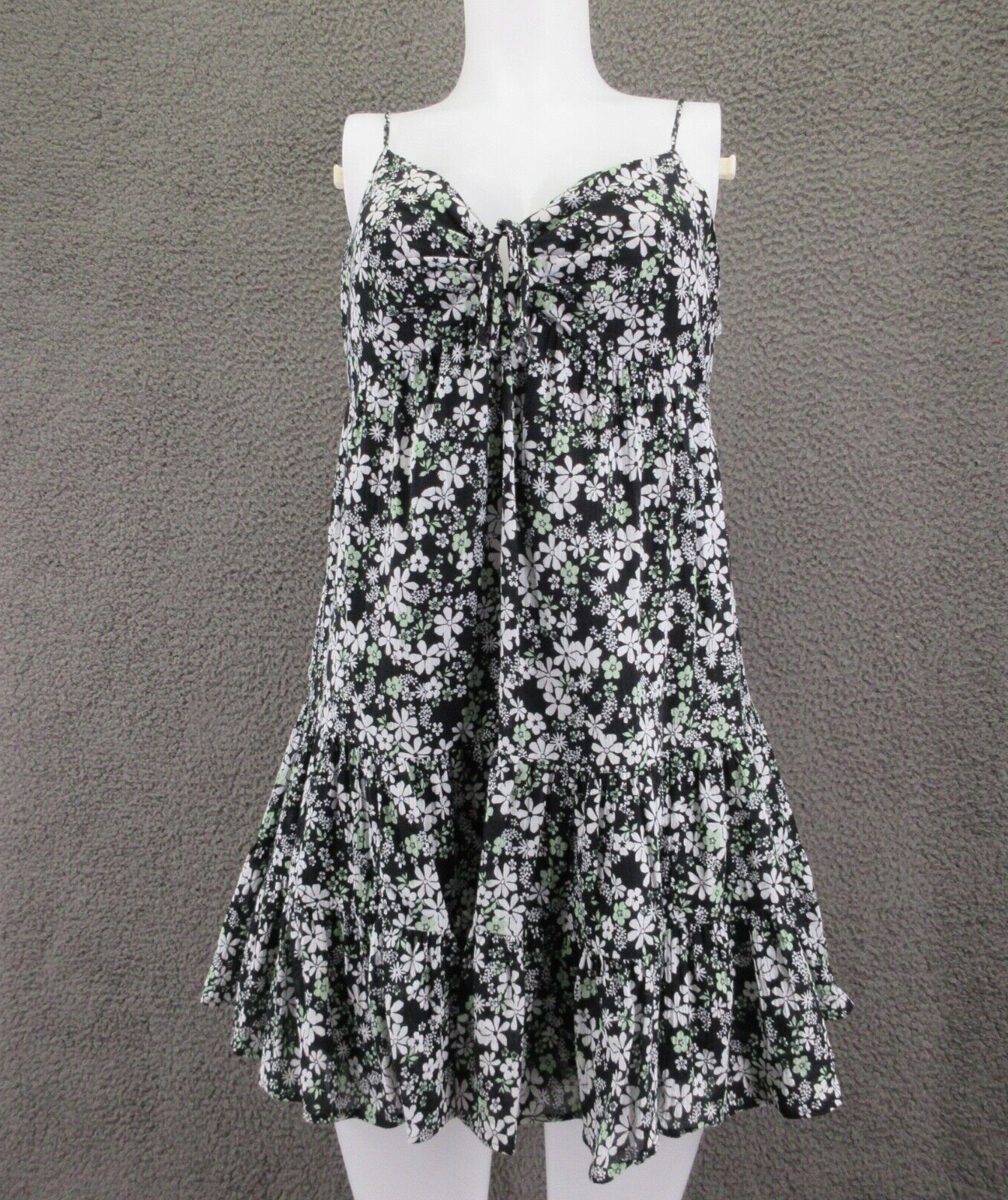 BP. Women’s Mini Dress M Black White Floral 100% Cotton #4633