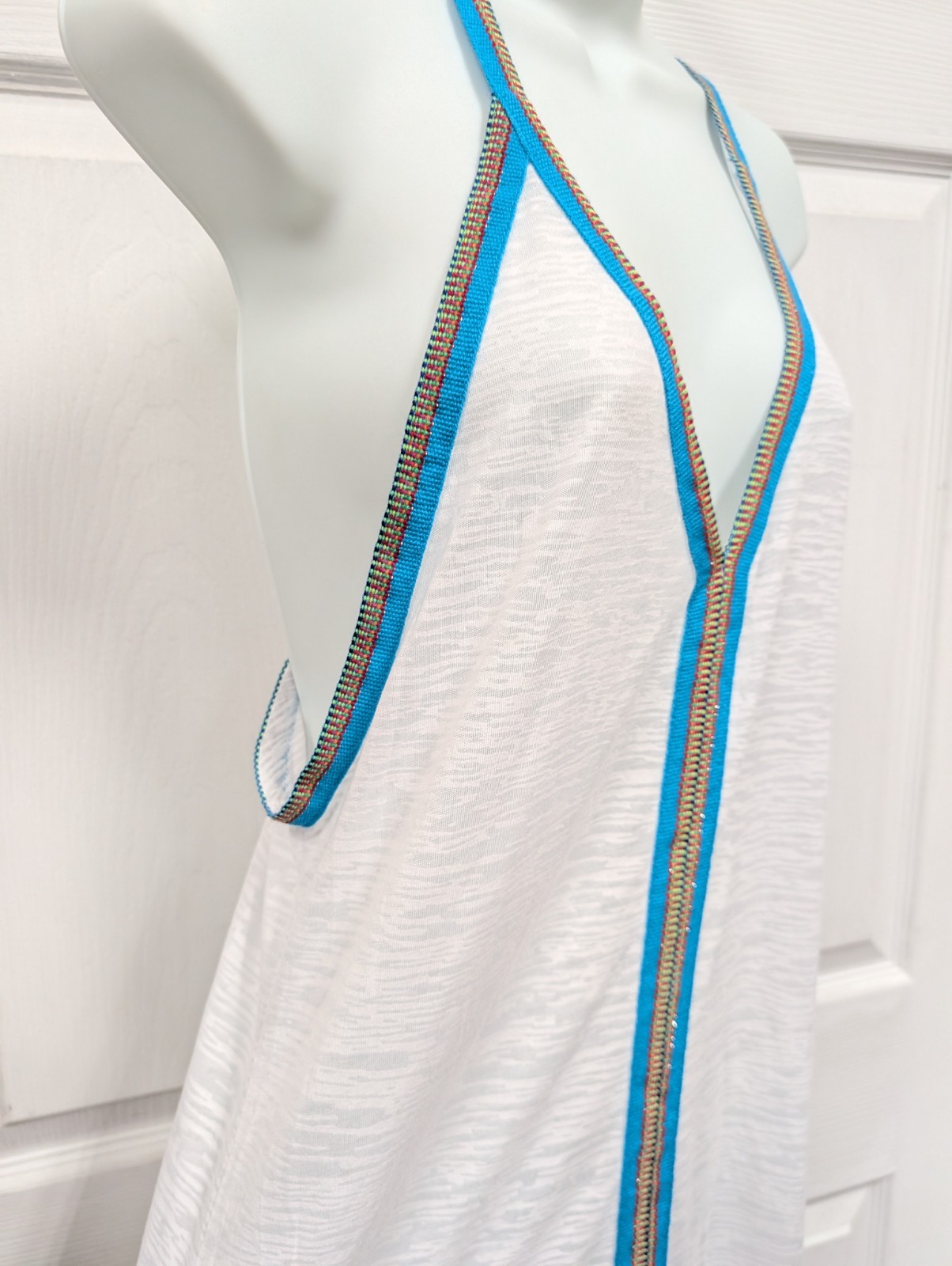 PitUSA inca Sun Dress Maxi length Beach swim cover Up Dress EUC Sz one size S/m