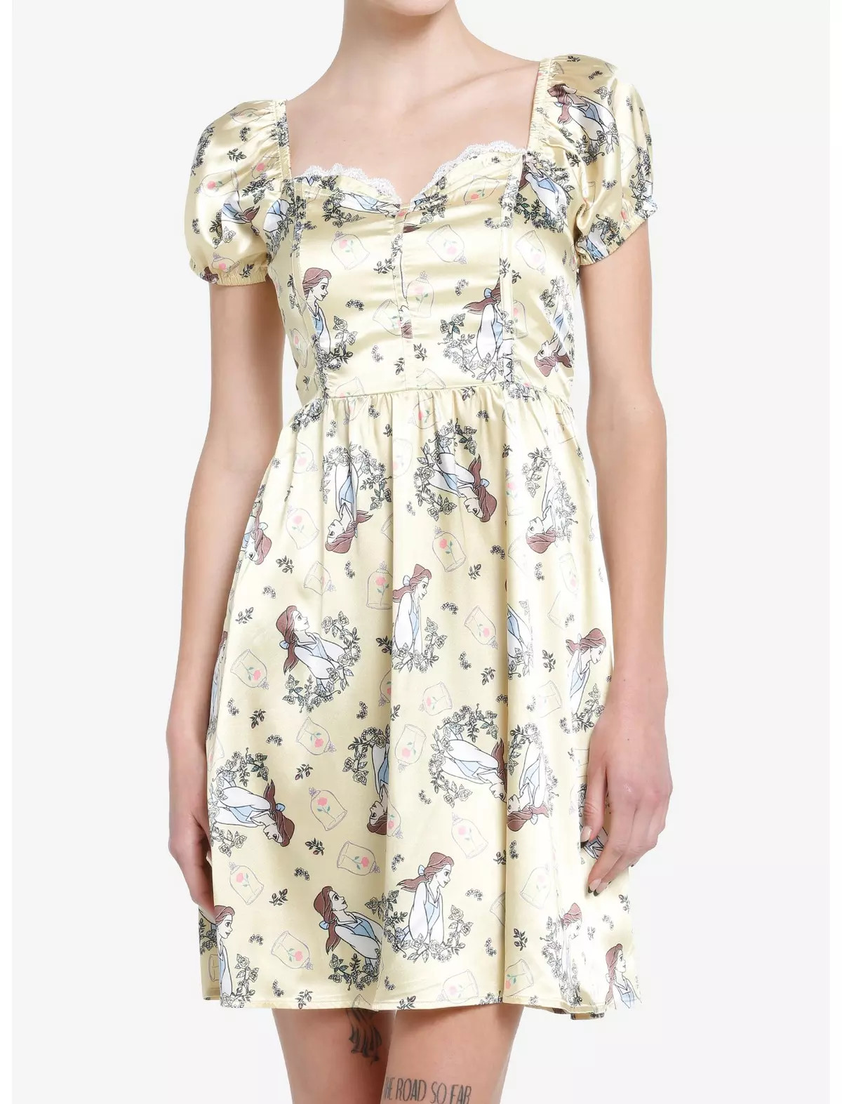 Disney Beauty And The Beast Belle Satin Sweetheart Dress XS, S, M, L, XL