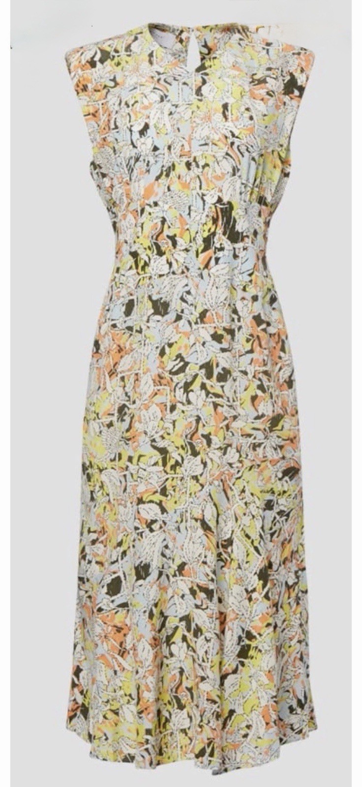 Equipment Nadia Sleeveless Floral-Print Midi Silk Dress NWT Size US 2