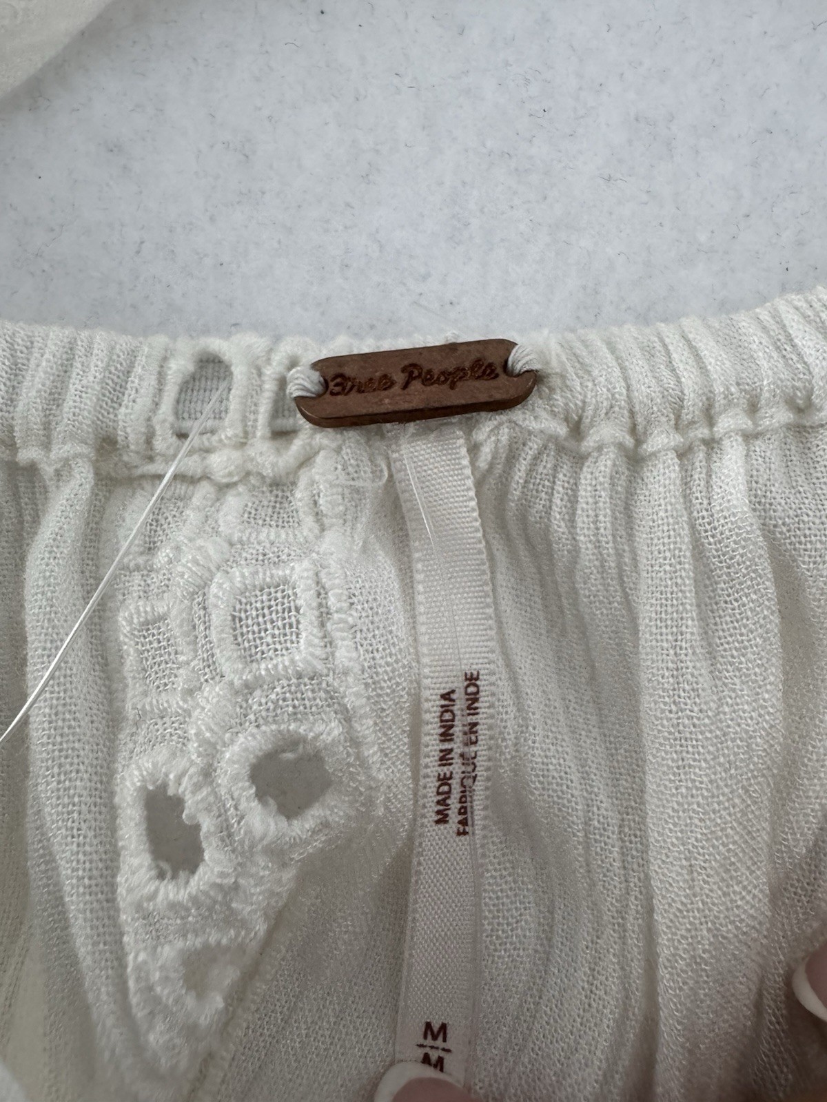 Boho/Festival/Free People Ivory Eyelet Dress/Size medium (see Description)