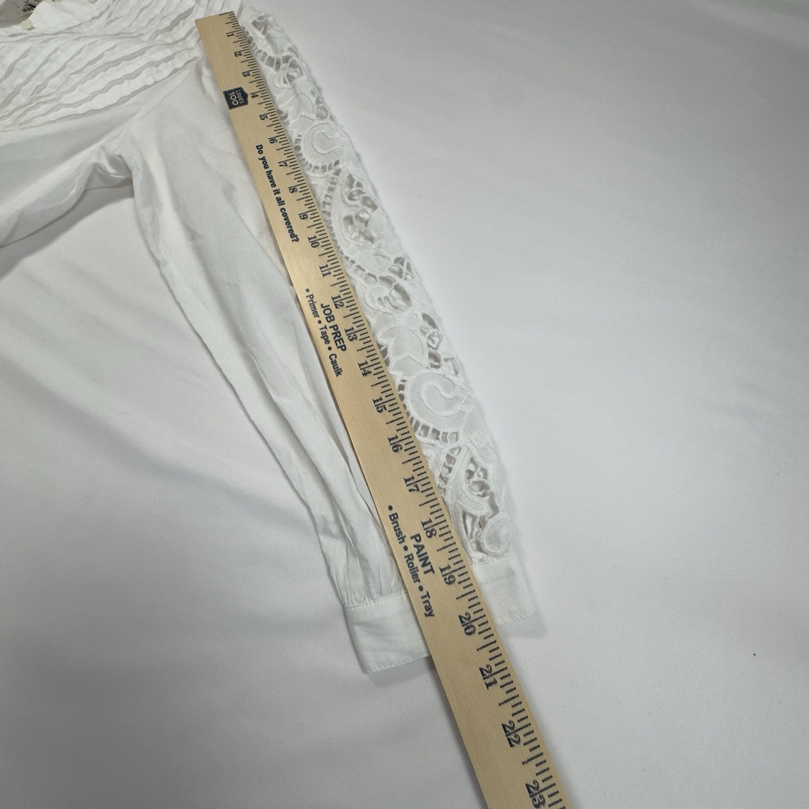 NWT Madewell Sz XXS Pintucked Eyelet Mini Dress White Embroidery Cotton NU568