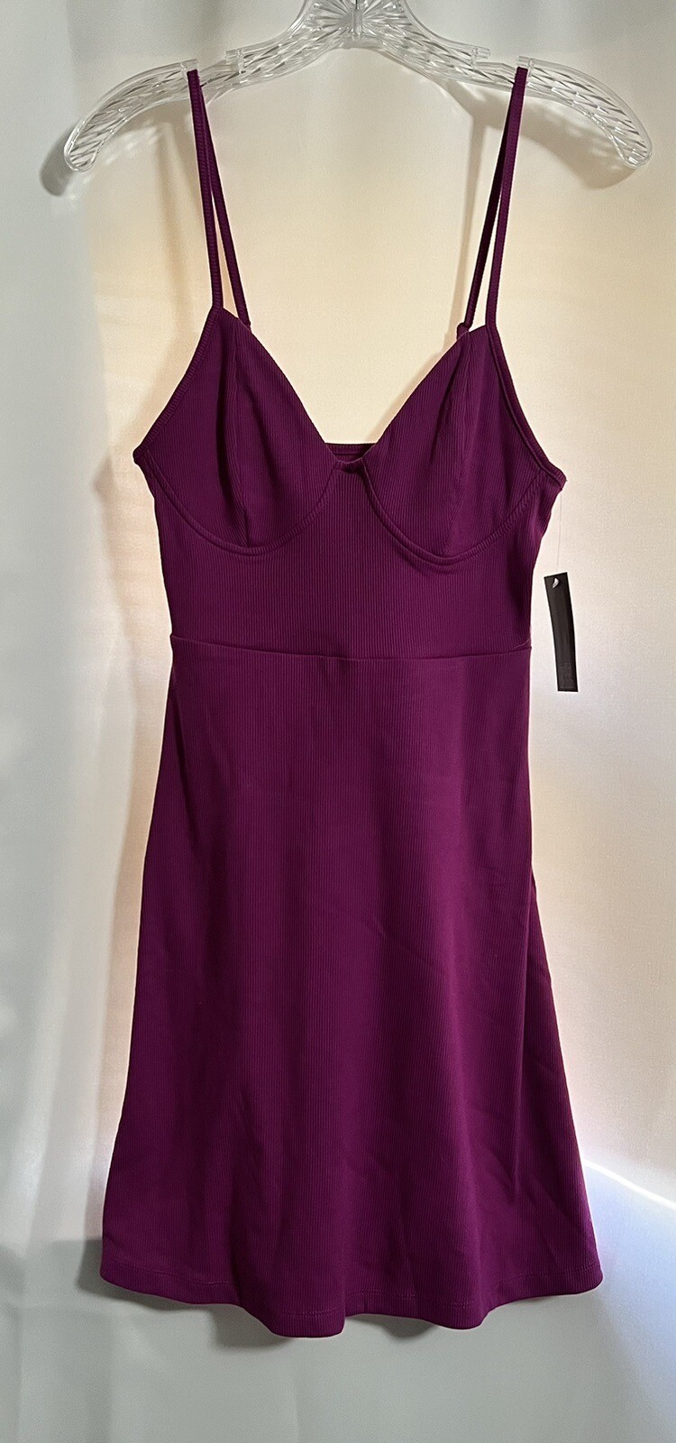 Wild Fable Women’s Plum Purple Rib Knit Skater Dress Size Small New -No Pocket