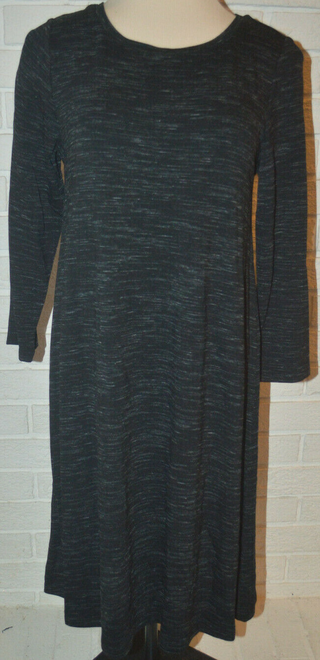 Women’s Hilary Radley Black Blend 3/4 Sleeve Shift Dress Sizes M, XL