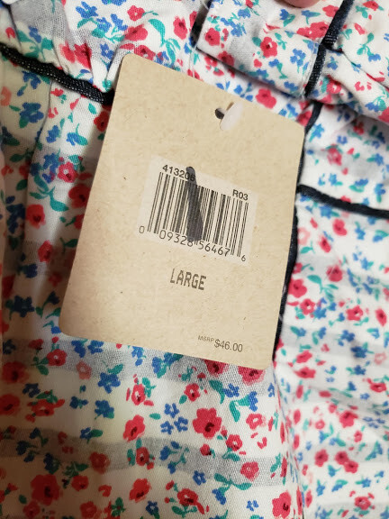 Juniors Levi’s Sienna Woven Dress Blue & Red Floral Large 100% Cotton