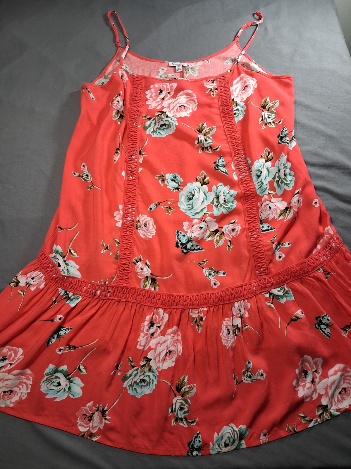 Loverfire Women’s Dress Large Adjustable Strap Spaghetti Strap Summer Floral