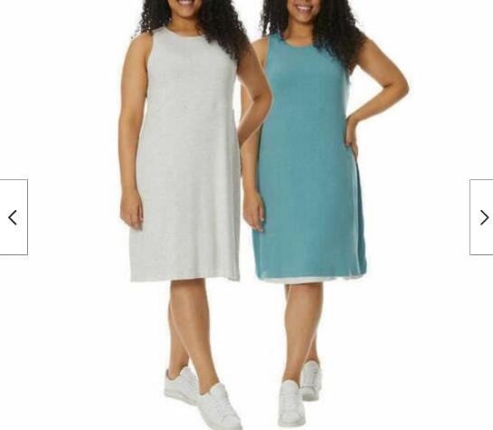 32 DEGREES WOMEN’S REVERSIBLE DRESS (HTR GREEN/HTR WHITE SMALL)NWOTD