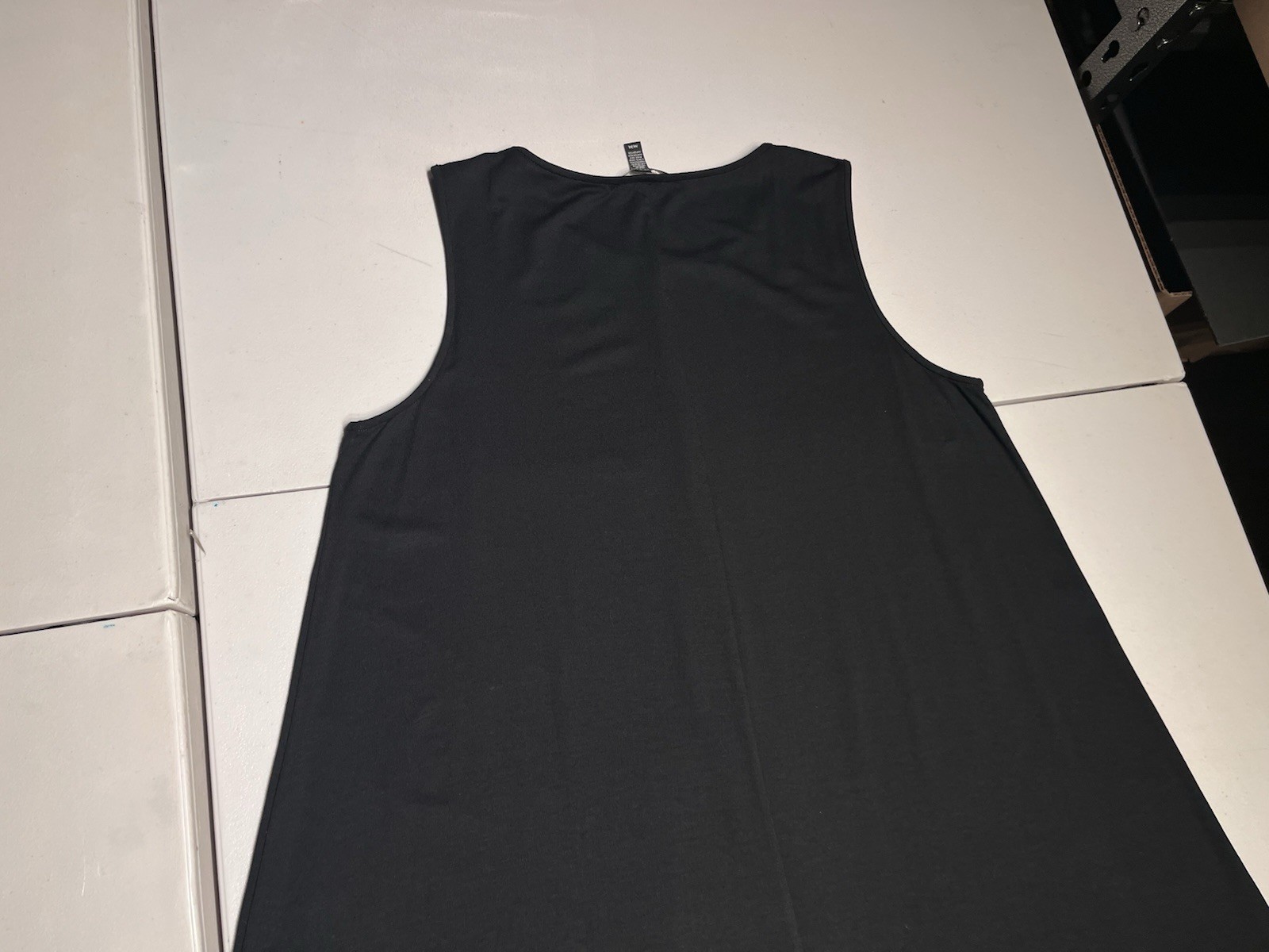 Eileen Fisher Dress Women’s Medium Black Tencel Lyocell Spandex Sleeveless Maxi