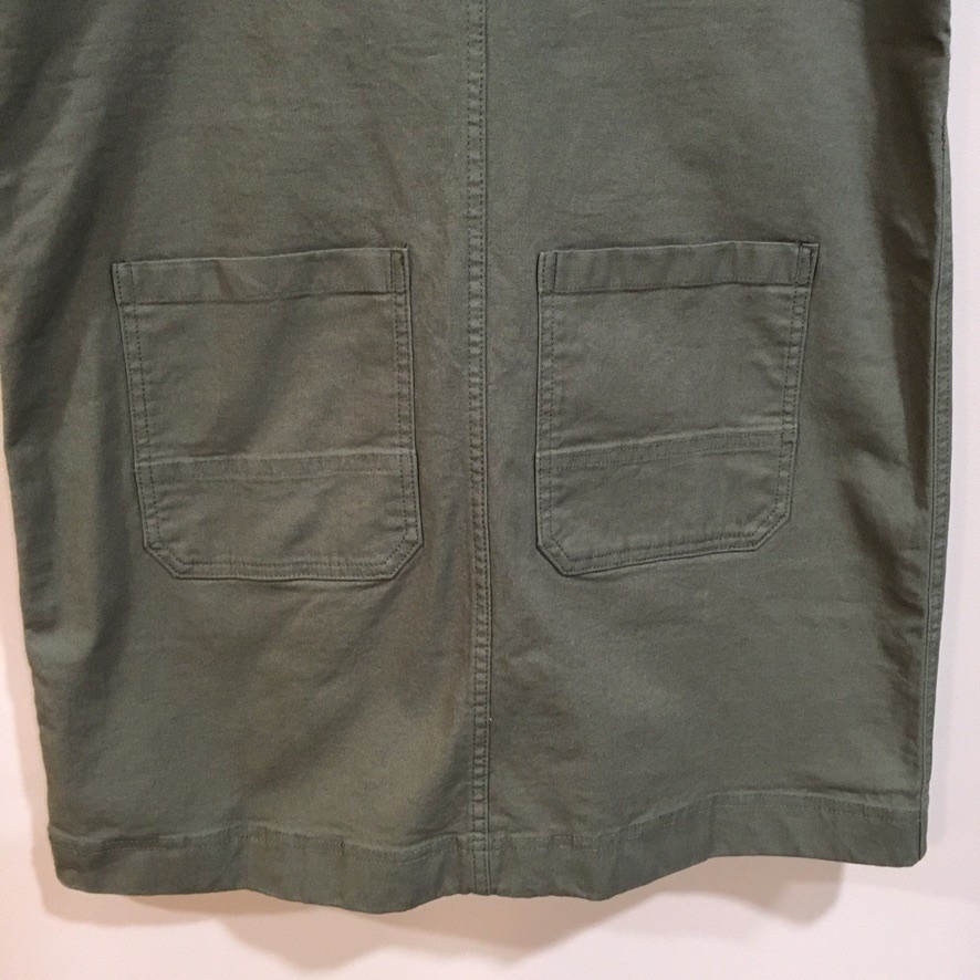 Duluth Trading Flex Fire Hose Apron Dress Womens XS Green Utility Garden Overall