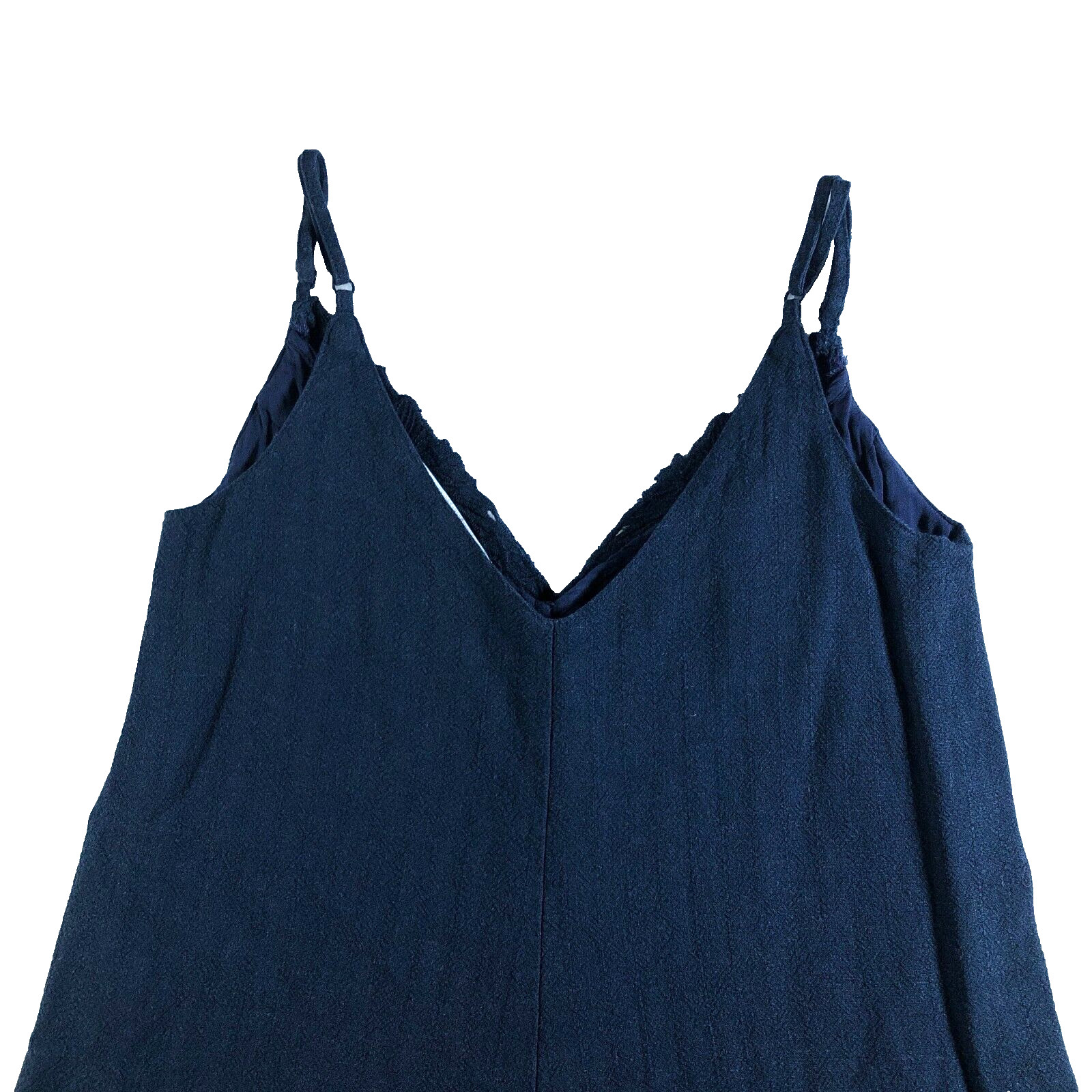 ASTR the Label Womens Linen Blend Marlena Slip Dress Size XS Blue Eyelet Lined