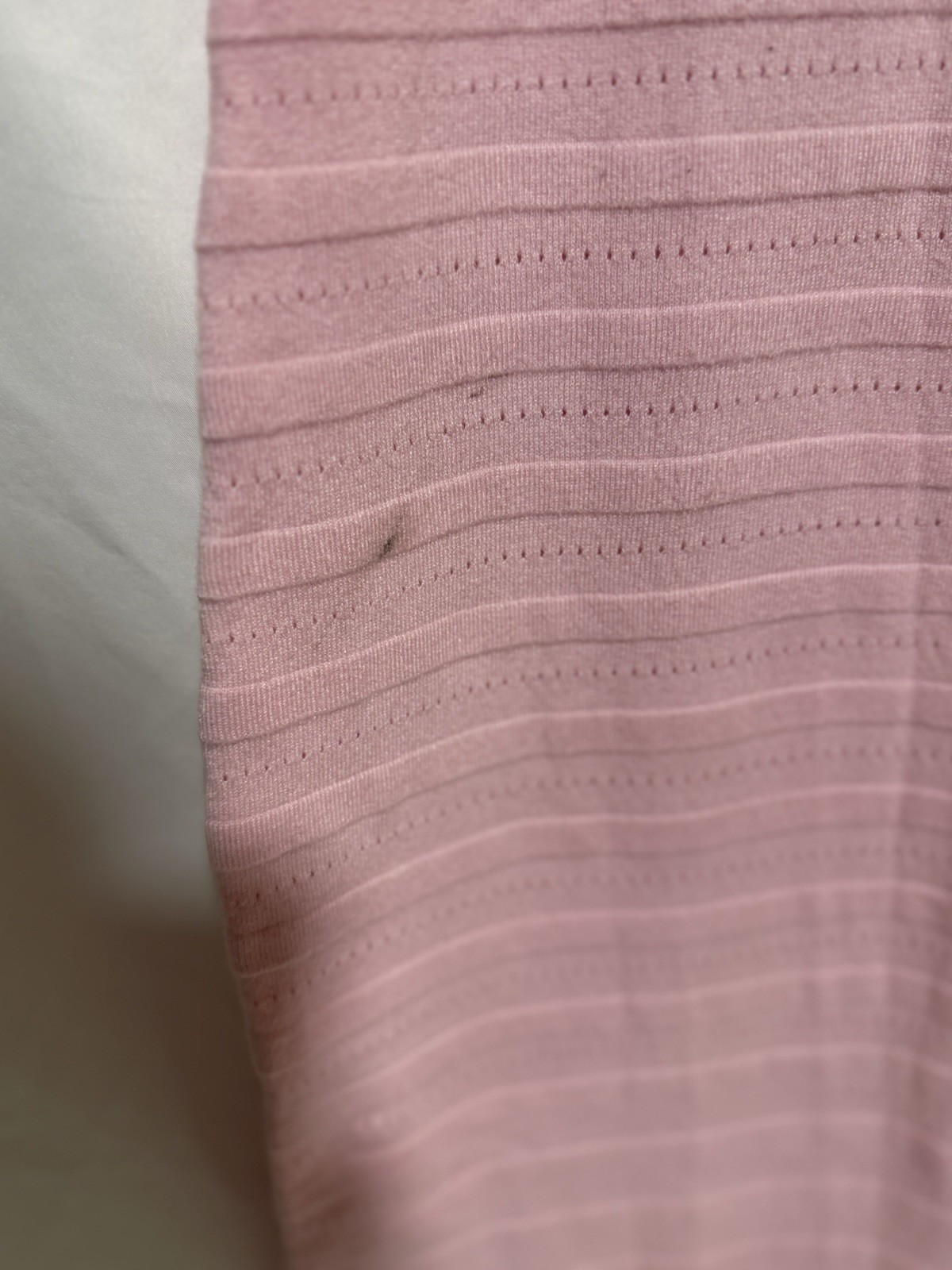 OUGES Pink Solid Knit Sheath Dress Sleeveless Round Neck Knee Length S