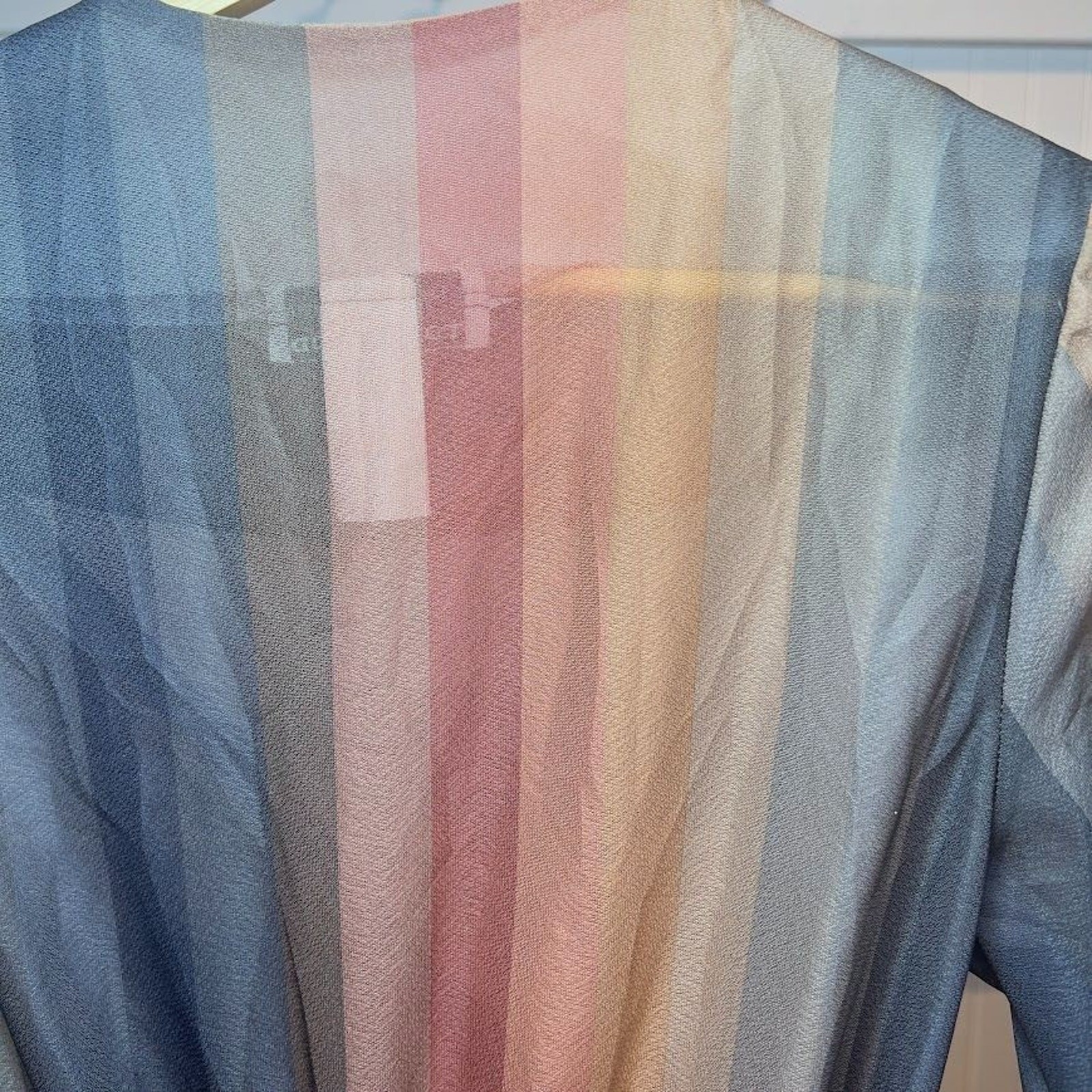 Toni Todd Dress Vtg Pride Rainbow Mod Disco Striped Long Sleeve Buttons Belted