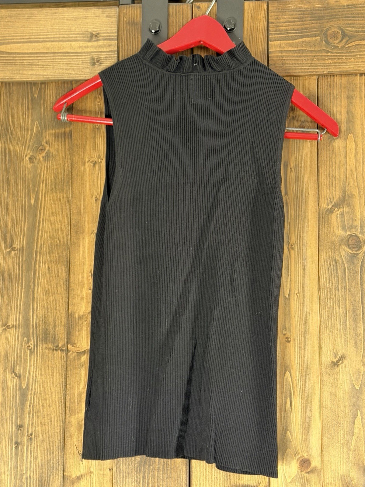 Anne Klein Rib High Neck Black US Med RETAILS $38