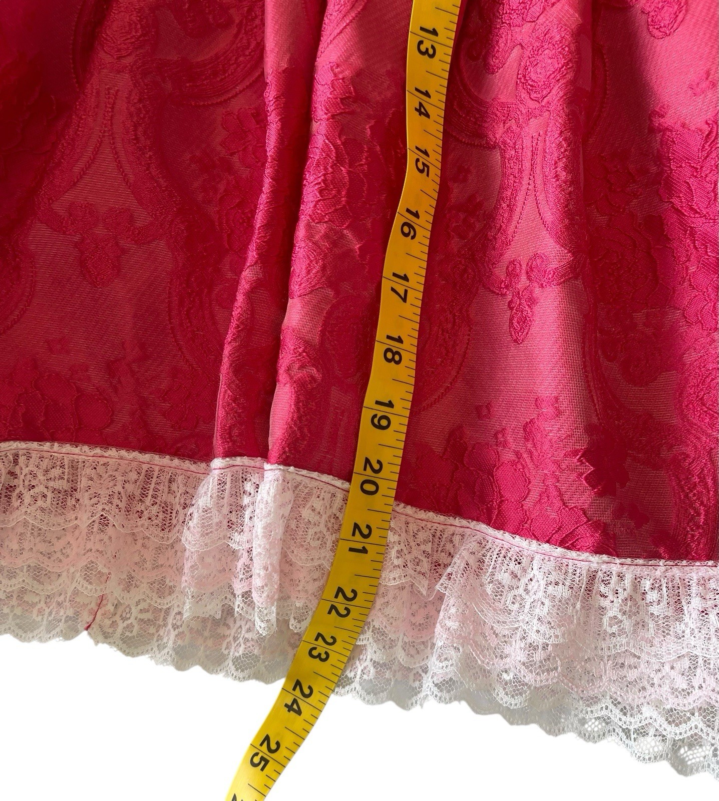 Vintage Micro Mini Lace Trim Jacquard Dress M Regencycore Coquette Glam Prom