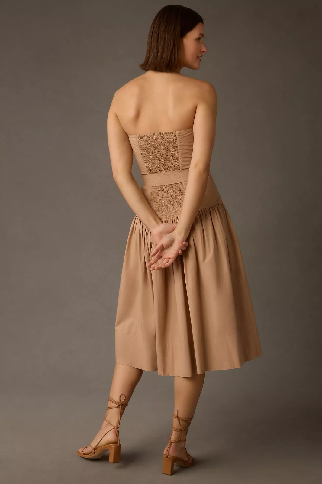 *S,M,L* -NWT Anthropologie Love The Label Strapless Belted Utility Dress, $248