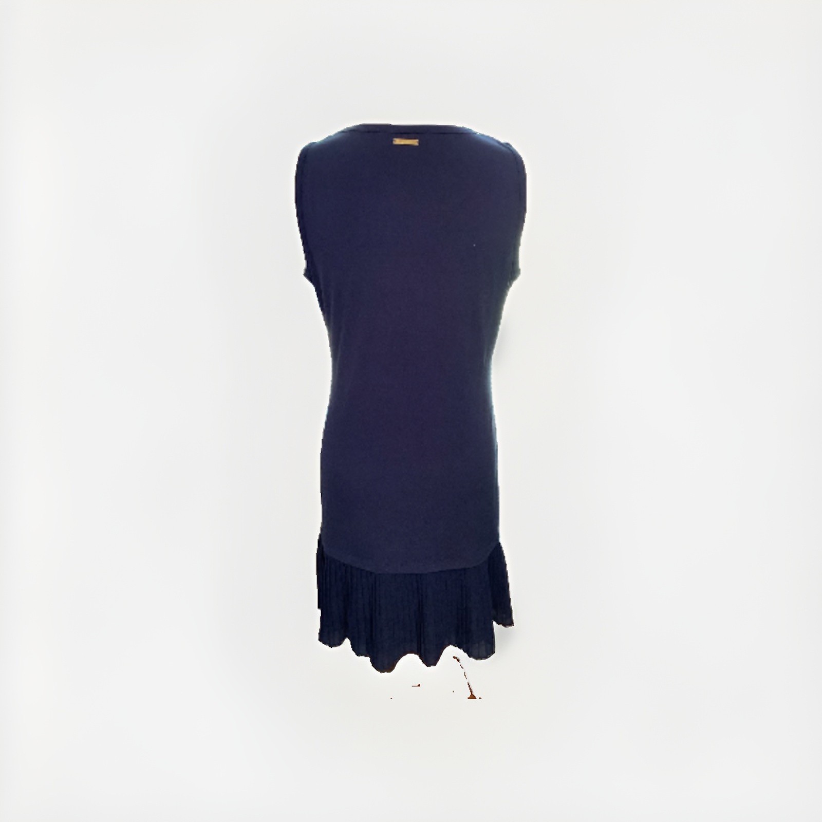 Michael Kors Women’s Navy Sleeveless Midi Dress pleated size small