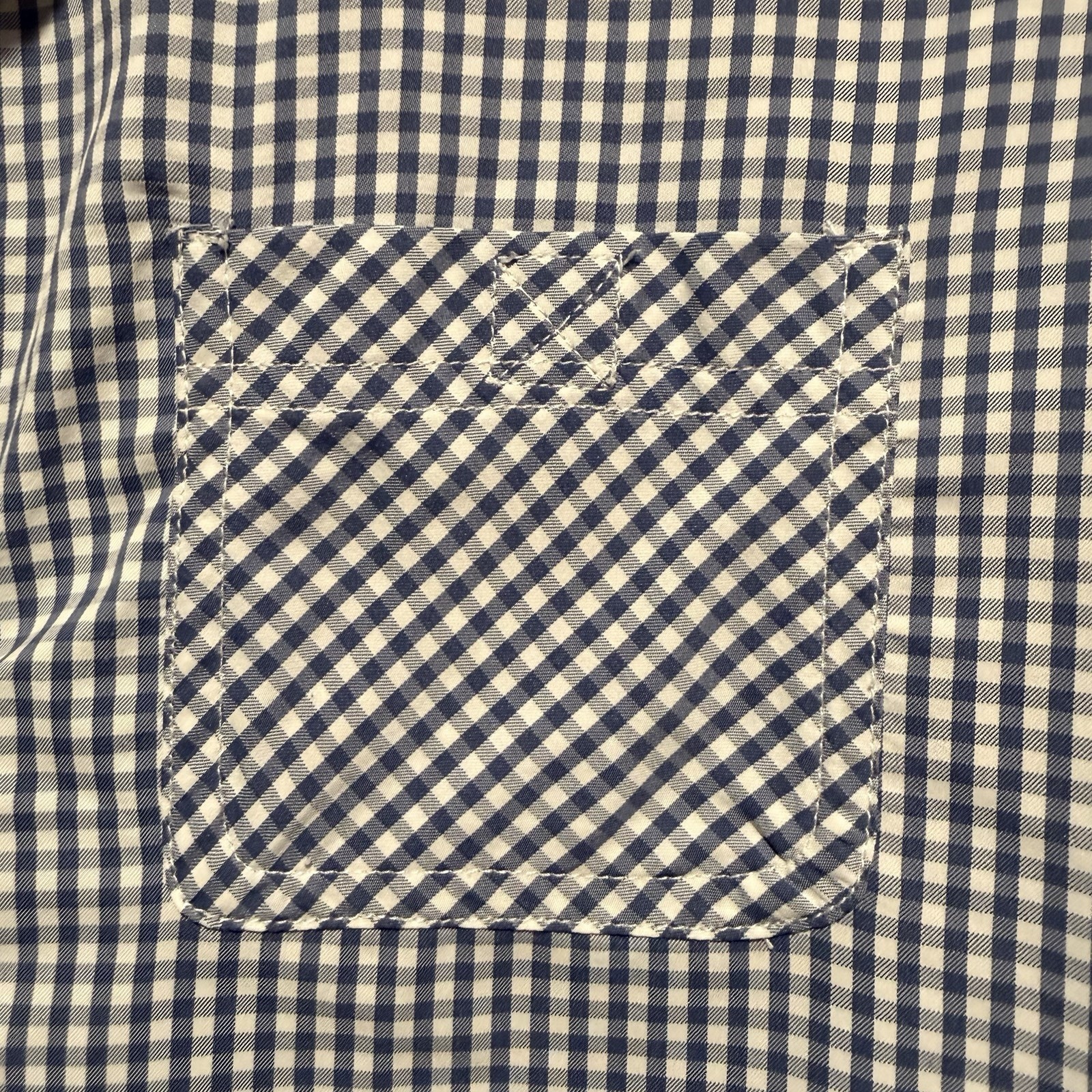Vineyard Vines Performance Gingham Shirt Dress Navy Blue White Size 12