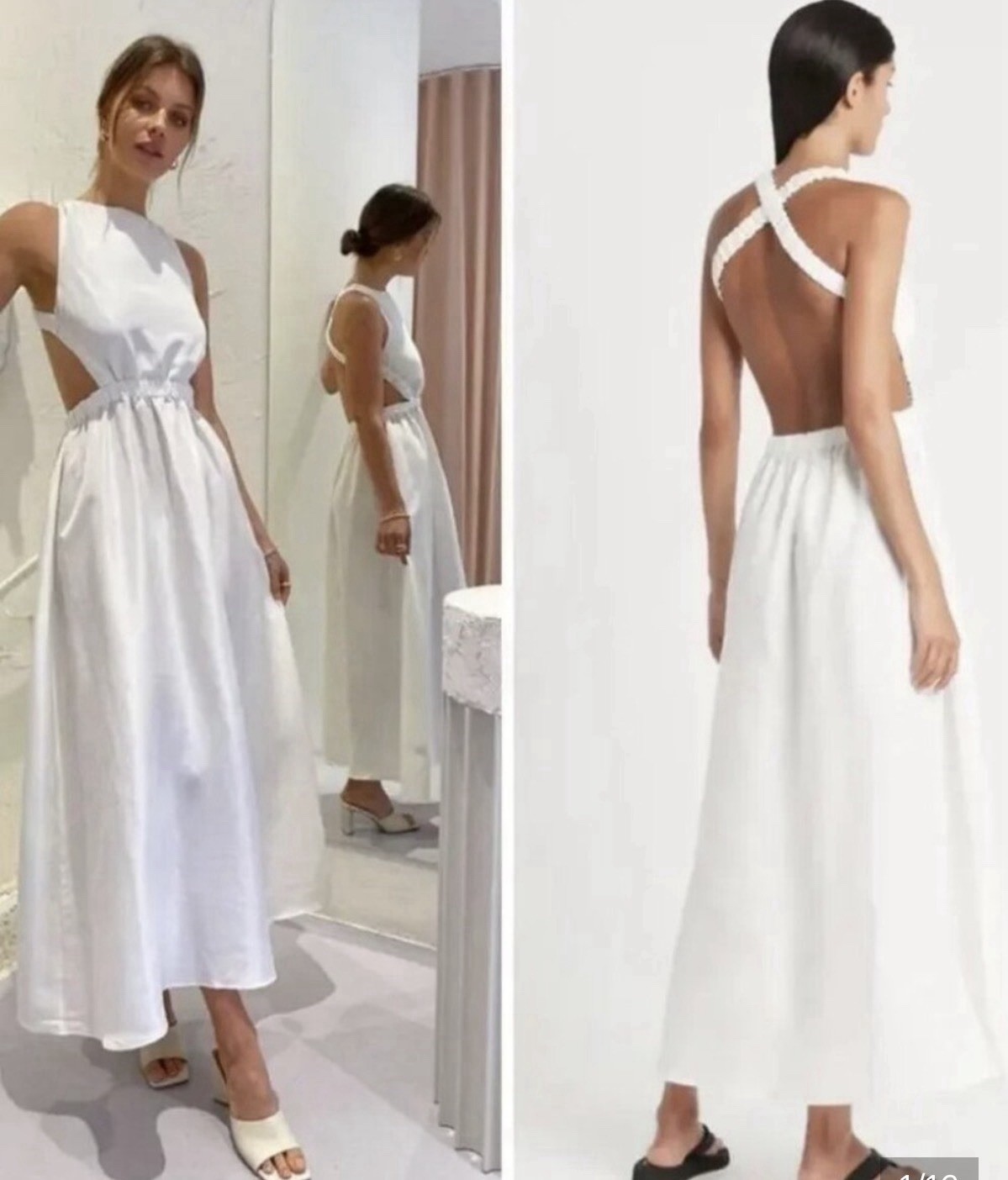 SIR the label Size 1 (8 Aus/UK) 4 US White Alena Maxi Dress Aus Designer