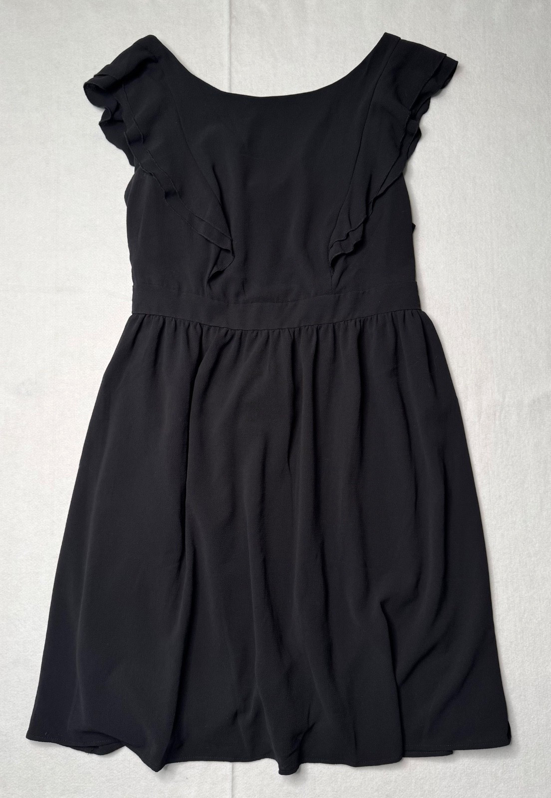 Fervour Women’s Black Zip Tie back Dress Lined Polyester Machine Washable 1X