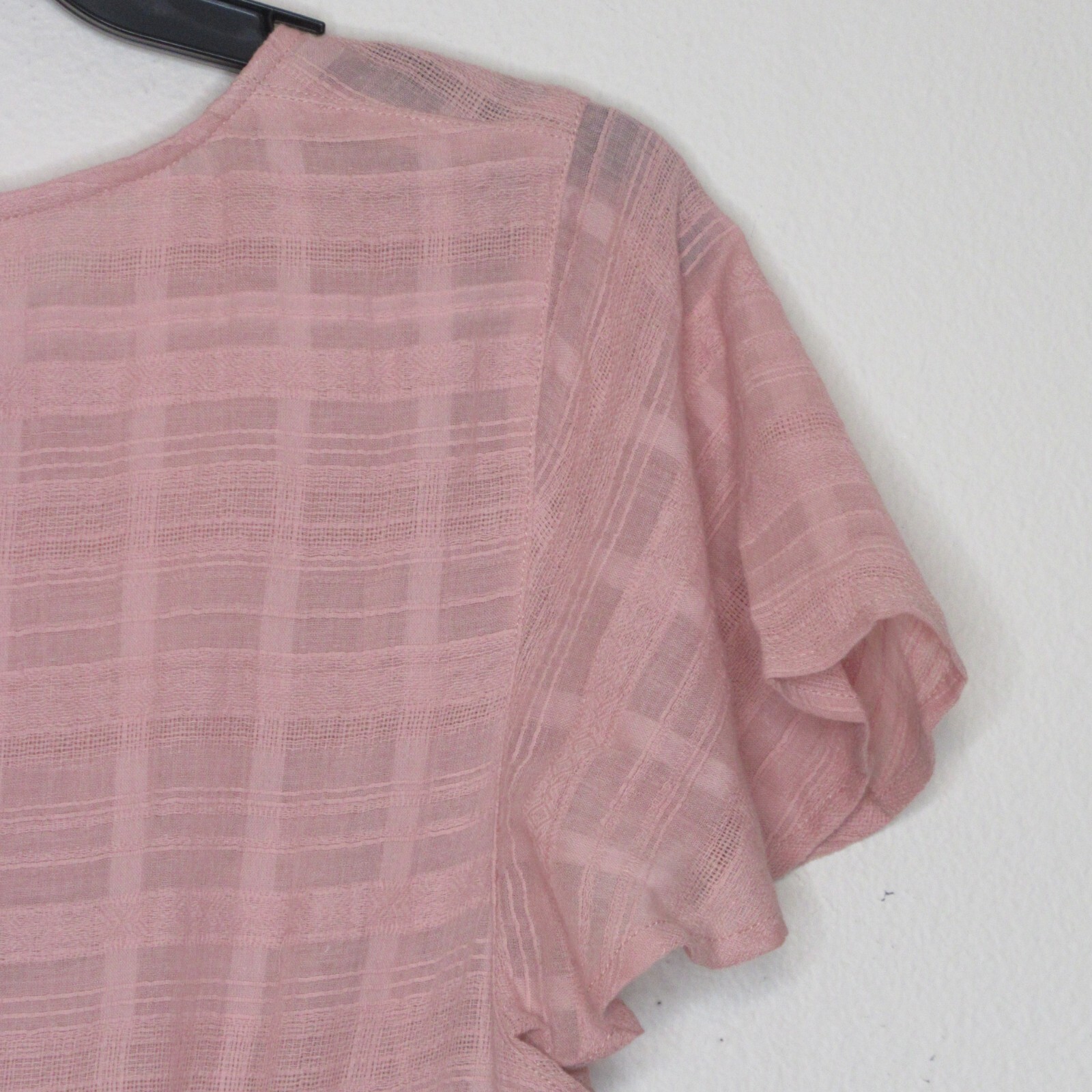 NWT Auguste The Label Women’s Pia Mini Dress Flutter Sleeve Dusty Pink US 12 B26