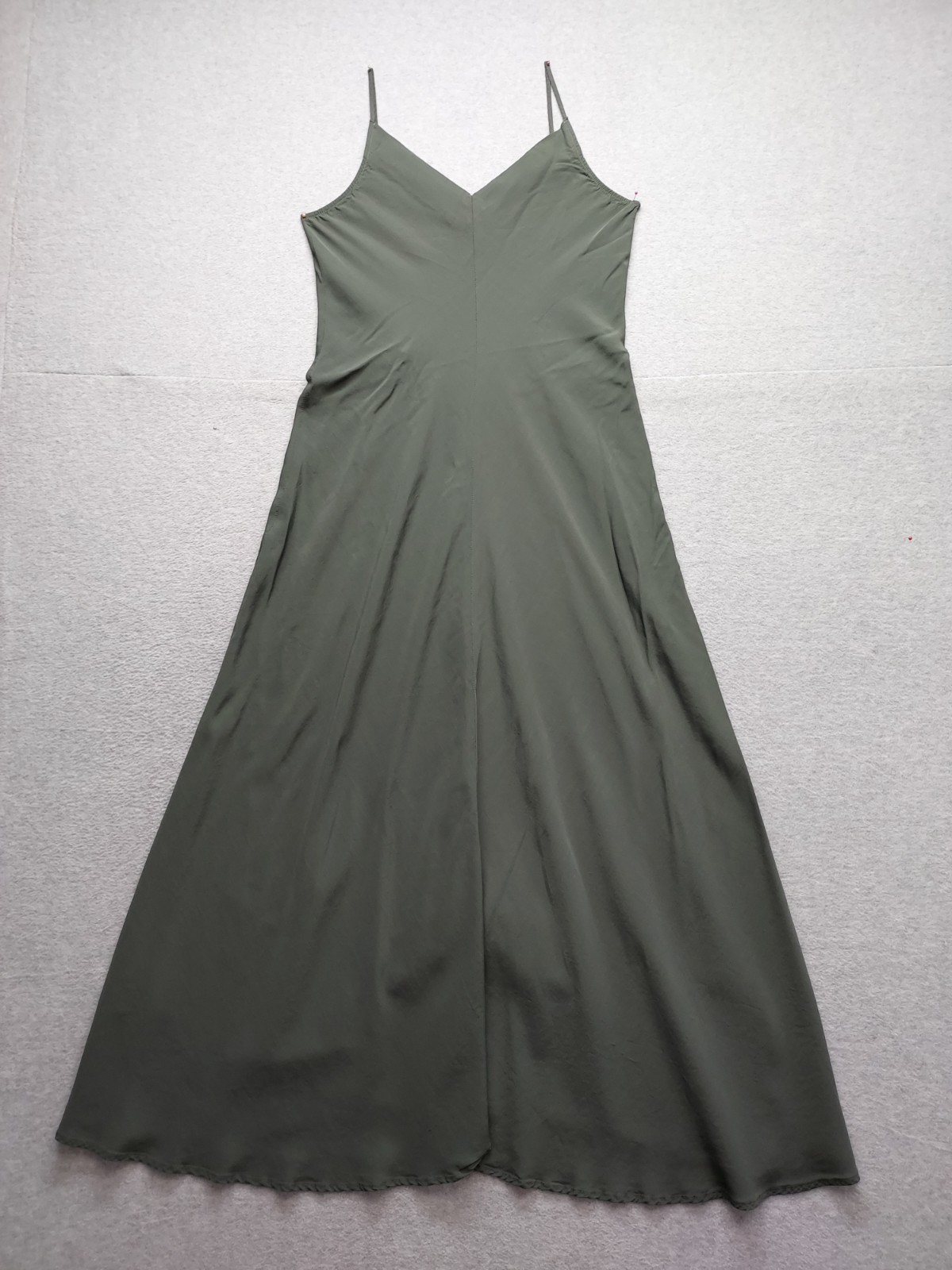 Scanlan Theodore Women Maxi Dress 6 Green Straps V Neck 100% Viscose Cocktail