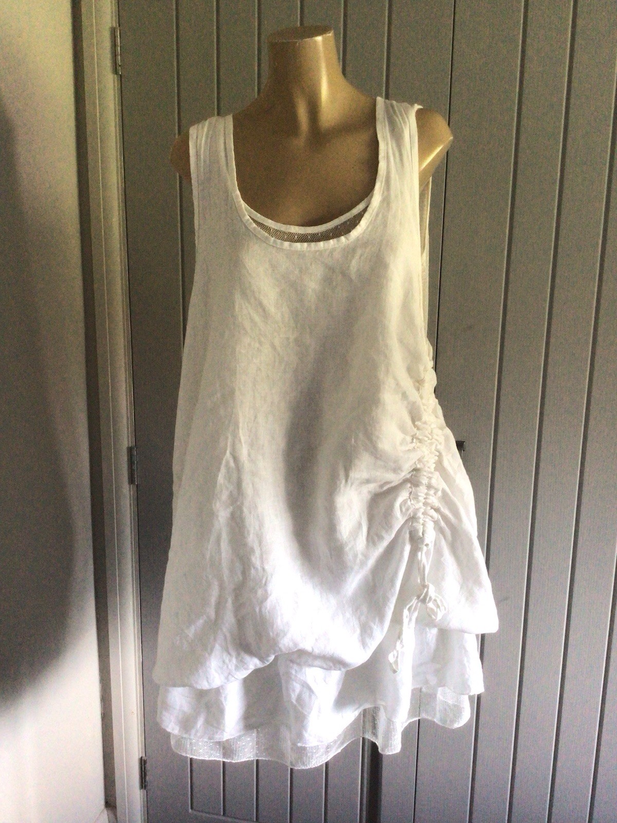 Made In Italy Ladies Lagenlook Cotton Balloon Dress UK14/16 Beach Relaxed Casual