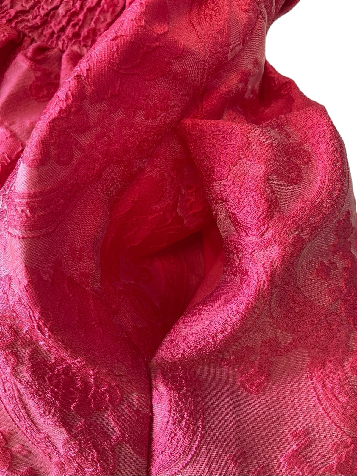 Vintage Micro Mini Lace Trim Jacquard Dress M Regencycore Coquette Glam Prom
