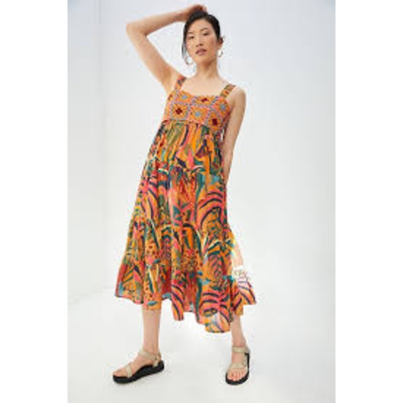 Farm Rio Crochet Maxi Dress