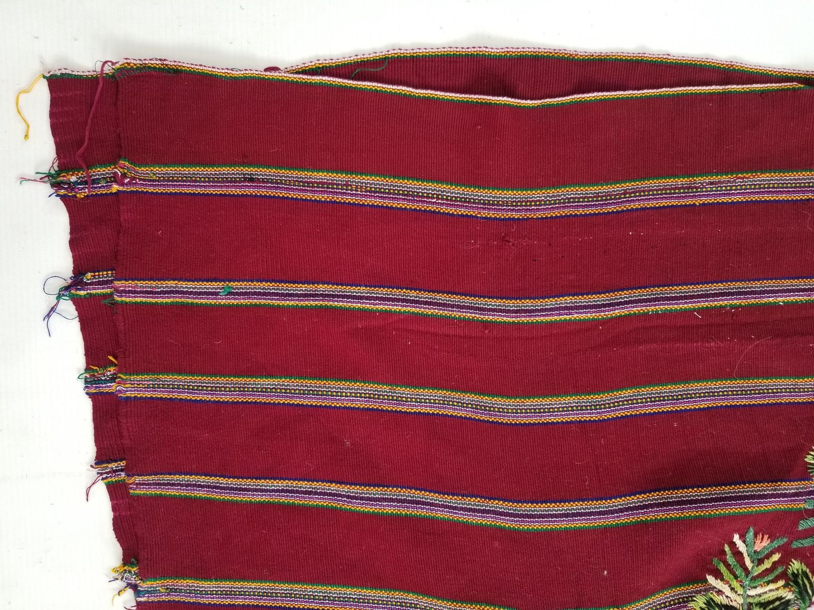 Vintage Traditional Guatemalan Floral Hand Embroidered Huipil L:57 B:90 S:91cms