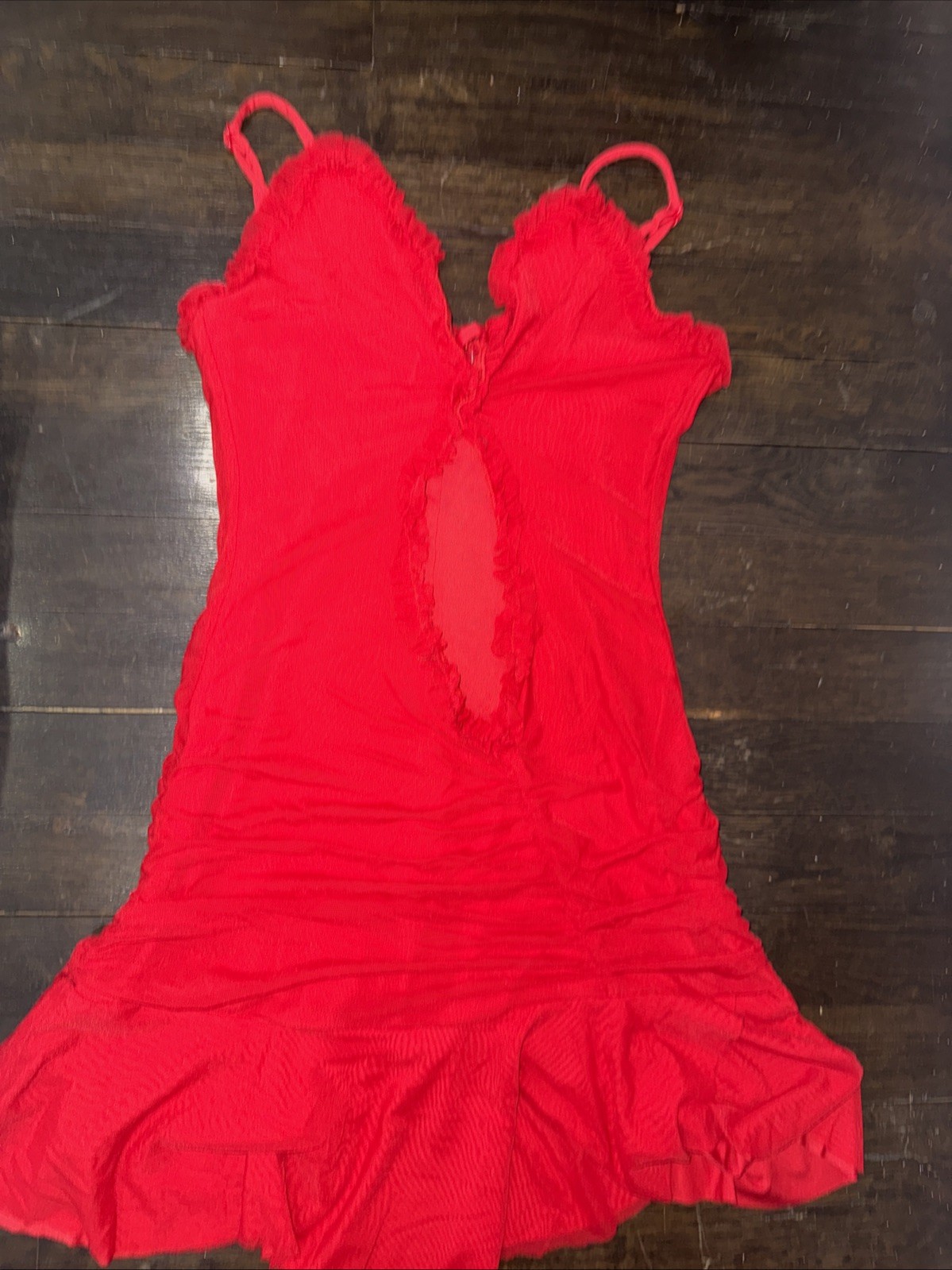 Windsor Red Mini Dress V Neck Slim Fit Size Medium