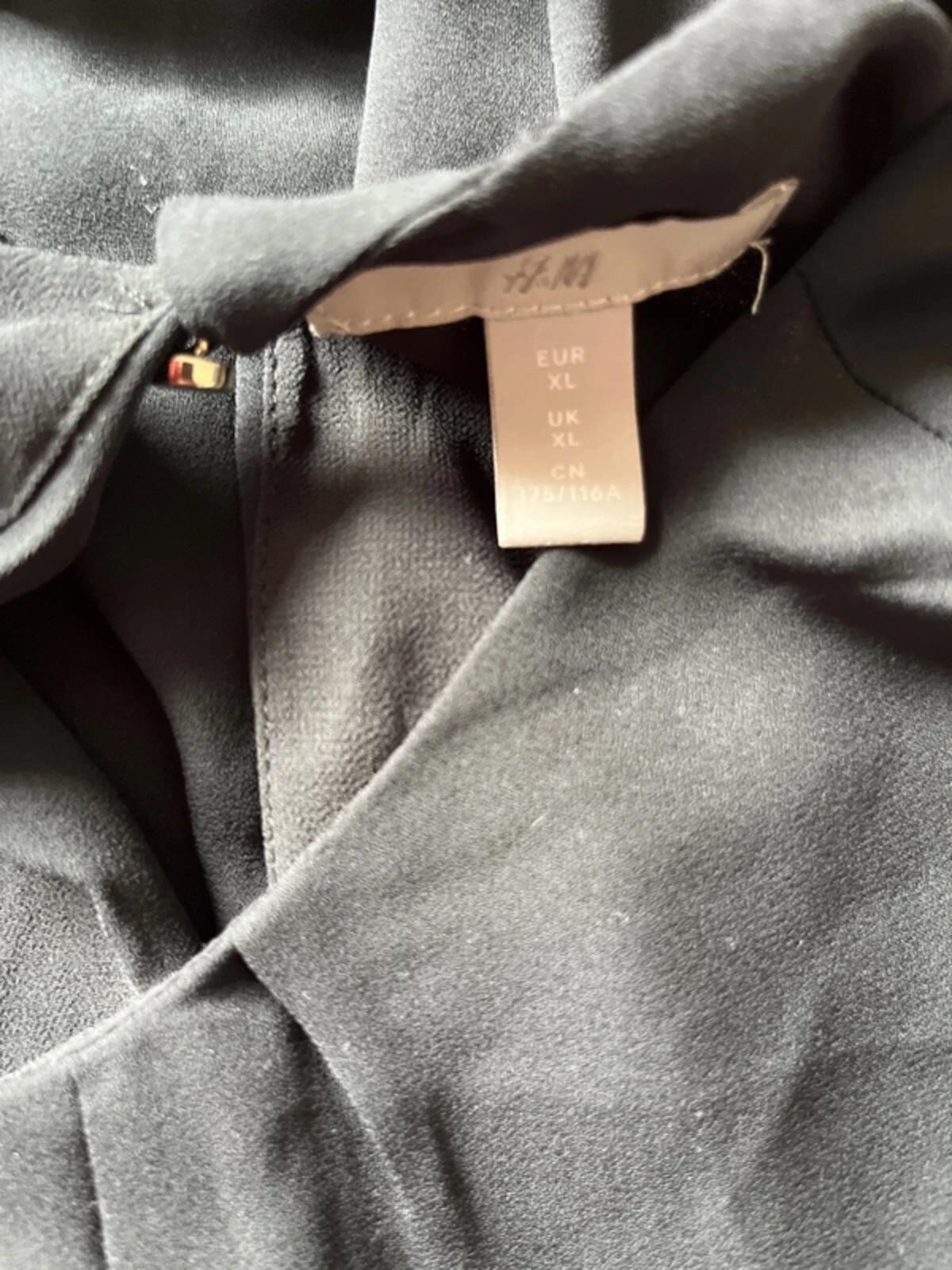 H&M sleeveless black mini dress – size XL, UK 14