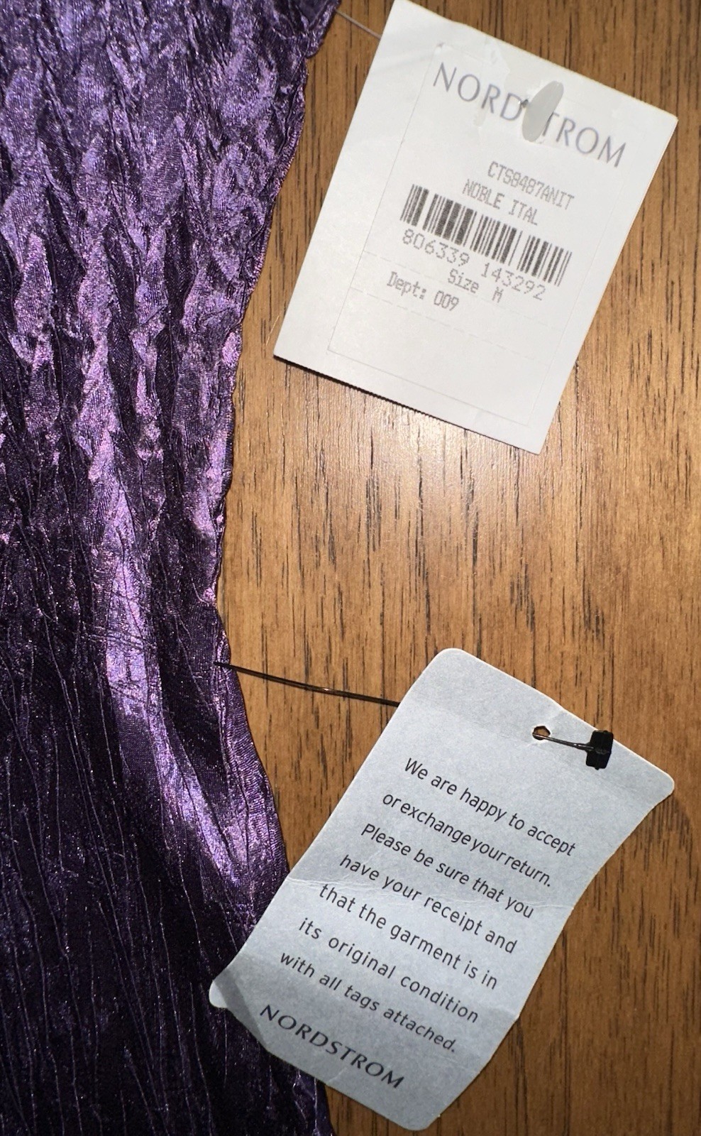 NEW Komarov Charmeuse & Chiffon Cocktail Dress Purple Noble Italy Size M