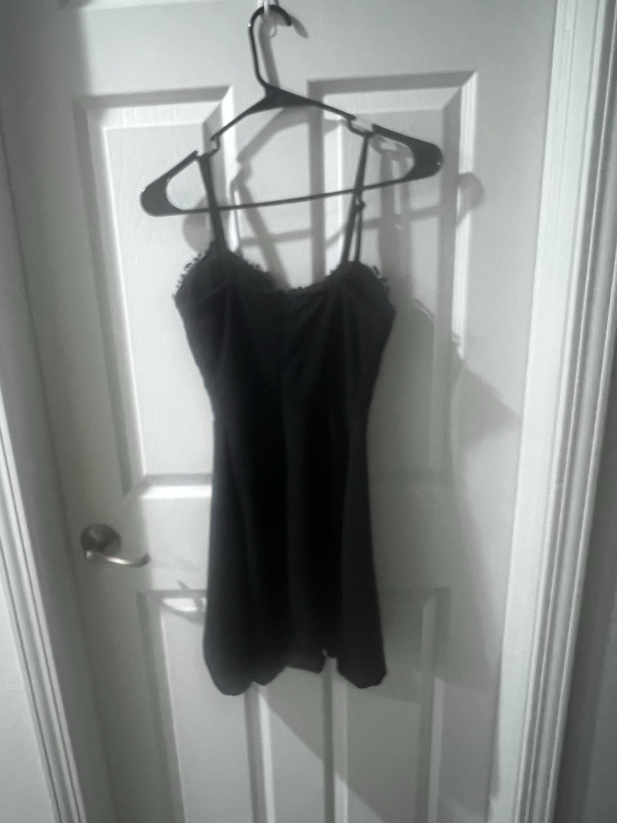 rue21 Black Fit & Flare Short Dress S Sweetheart Lace Trim Strappy Stretch