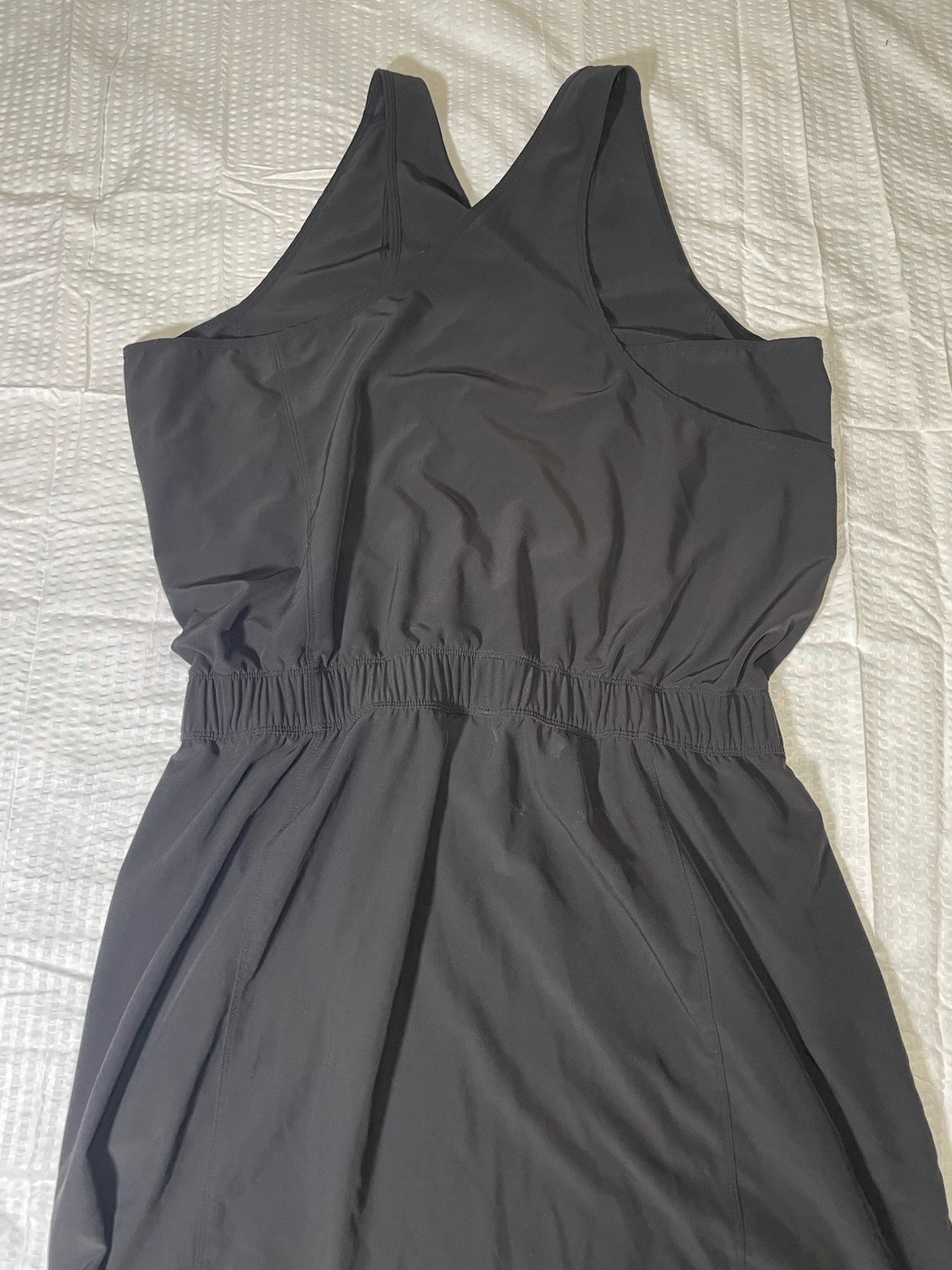 Patagonia Women’s Terra Black Tribal Print Dress Size XL Cross Back And Pockets