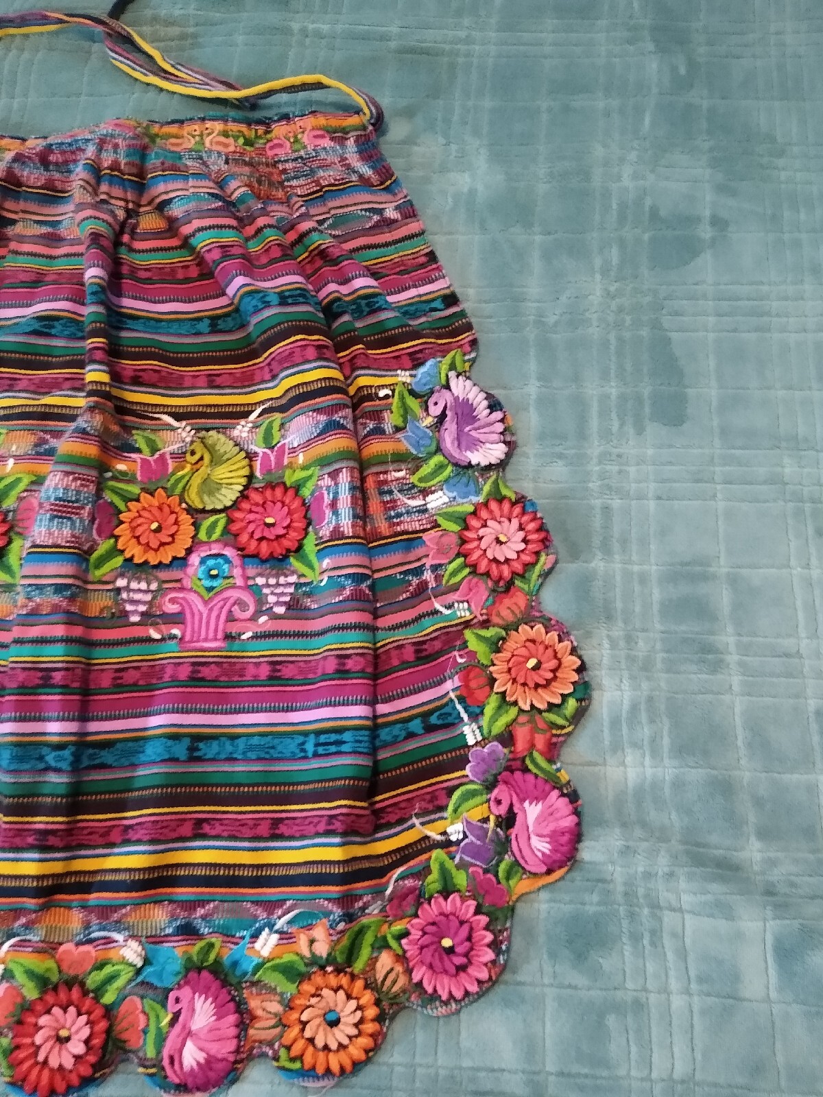 Traje Guatemalteca Tradicional Huipil Festival Navidad Delantal Nagua