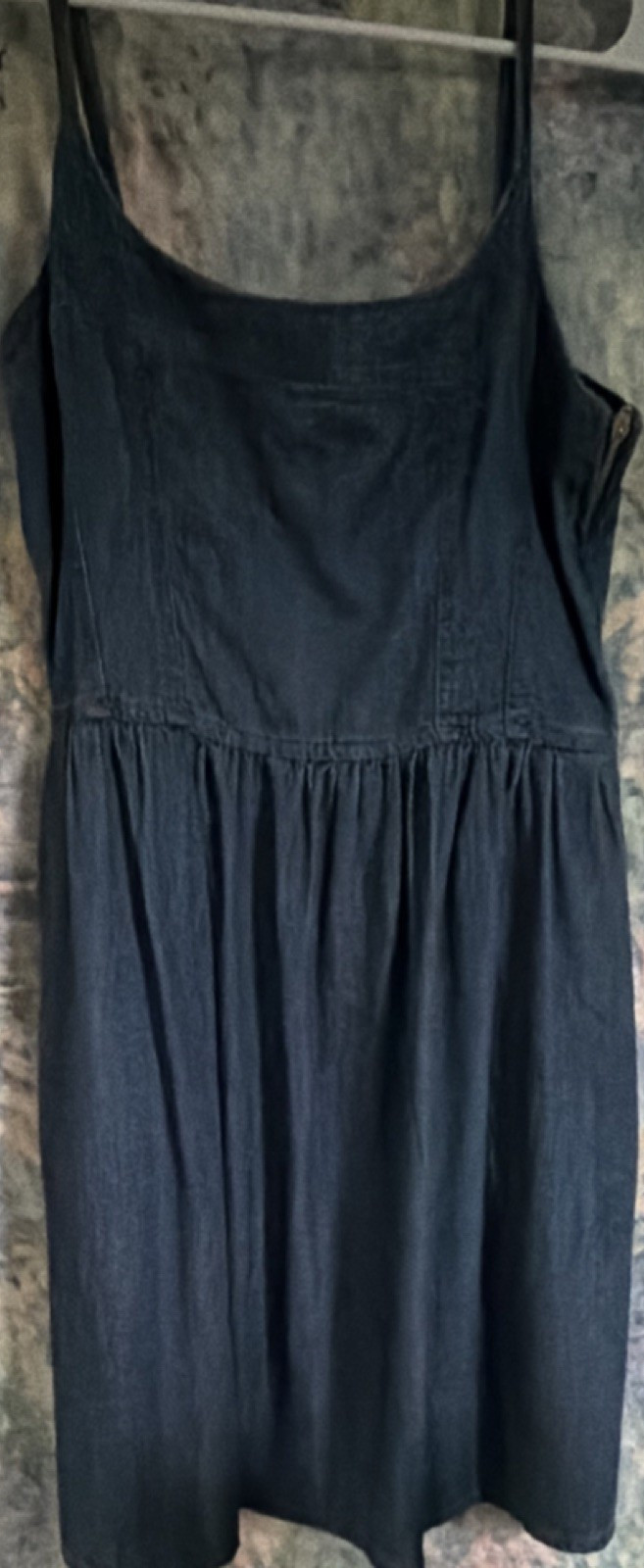 Levi’s Blue Solid Strappy Sleeveless Square Neck Short Sundress Size S