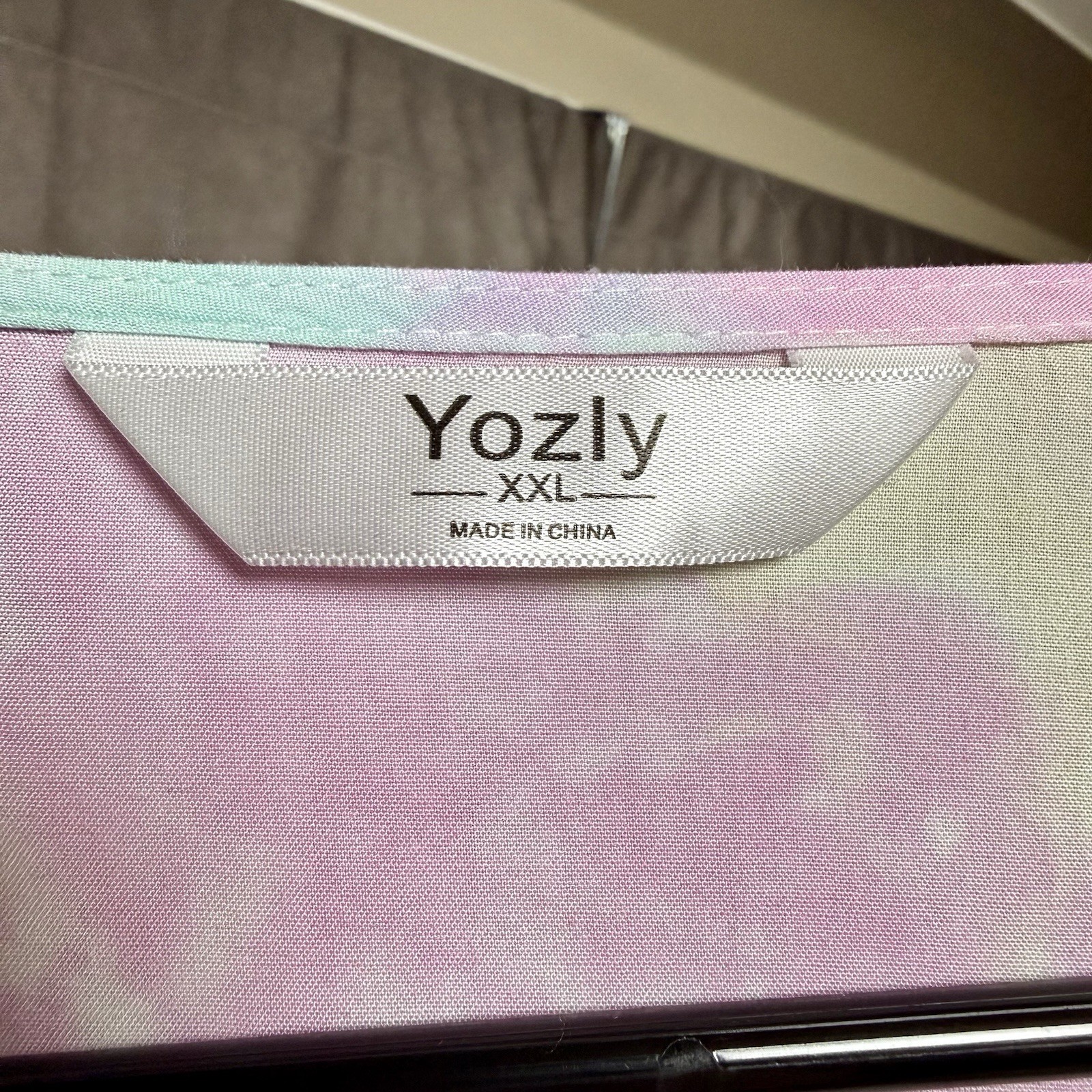 Yozly Pastel Tie-Dye Button-Front House Dress Modern Boho Hippie | Size XXL